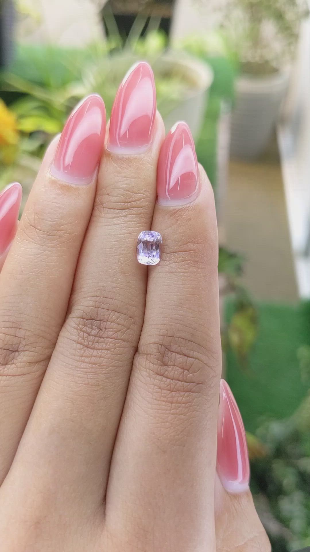 1.21 Ct. Purple Sapphire from Ceylon (Sri Lanka) Size Video