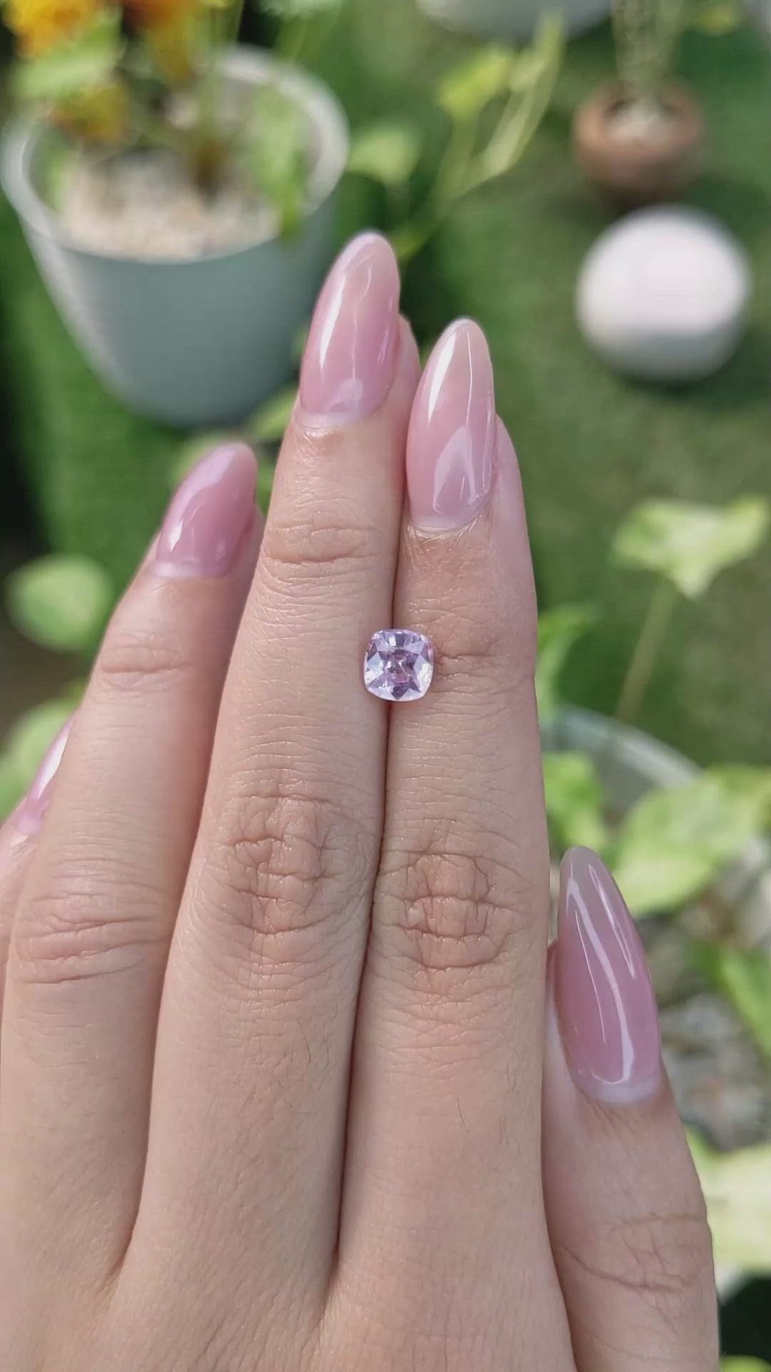 1.23 Ct. Pink Sapphire from Ceylon (Sri Lanka) Size Video