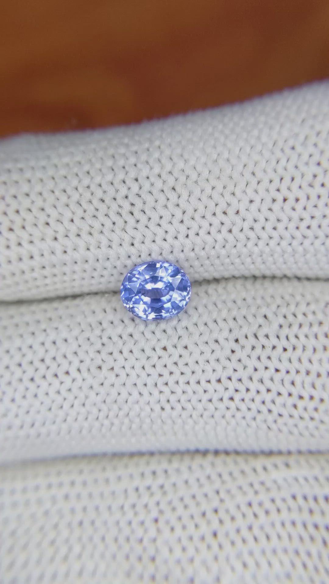 1.13 Ct. Blue Sapphire from Ceylon (Sri Lanka) Size Video