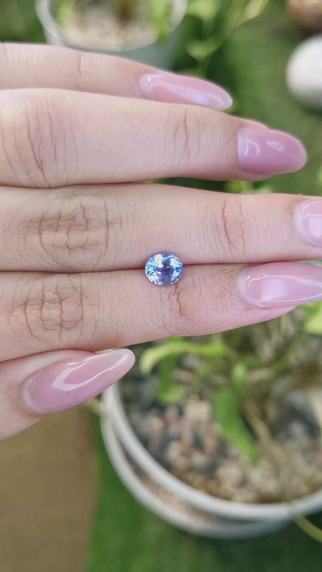 1.13 Ct. Blue Sapphire from Ceylon (Sri Lanka) Size Video