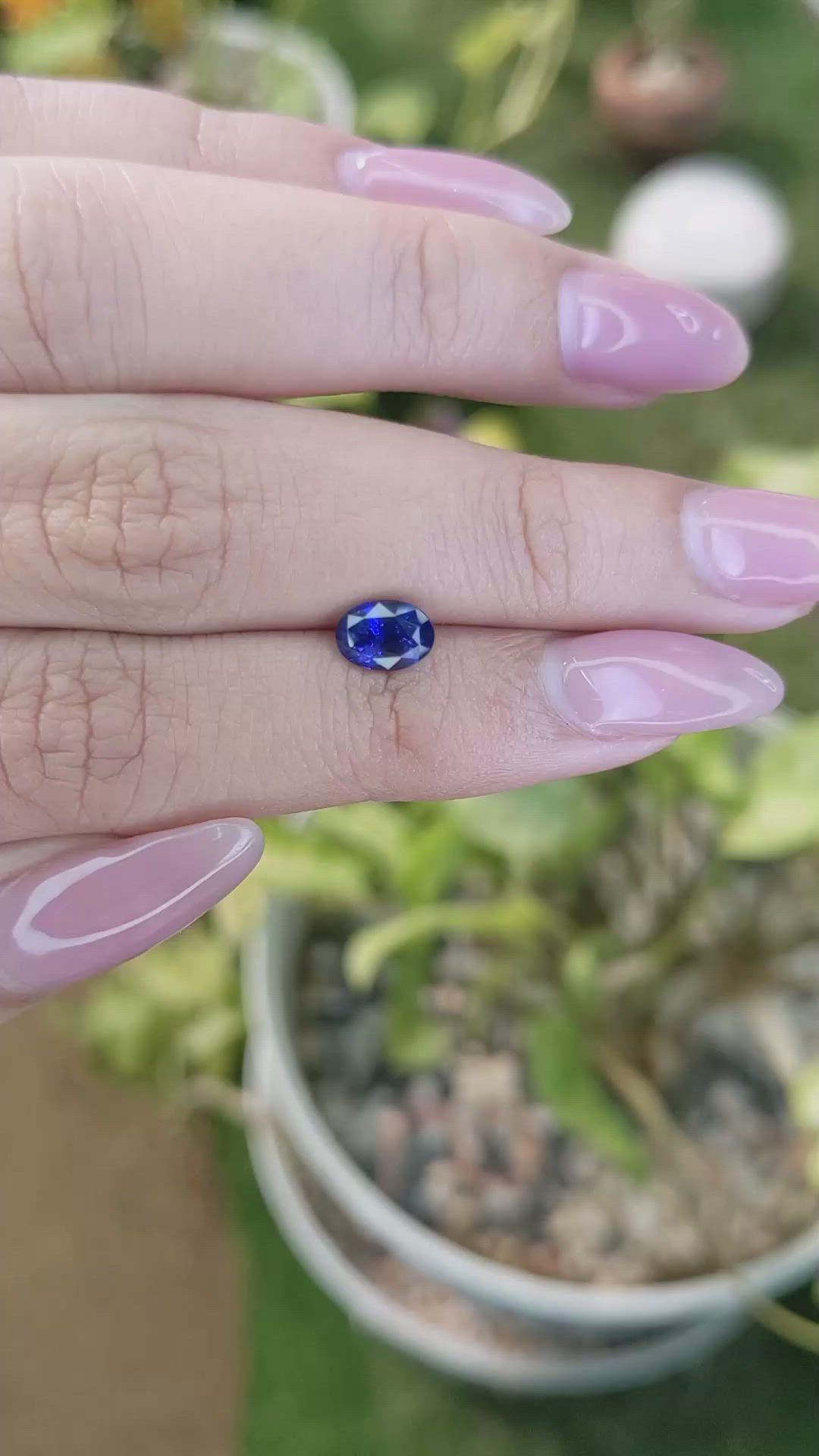 1.34 Ct. Blue Sapphire from Ceylon (Sri Lanka) Size Video