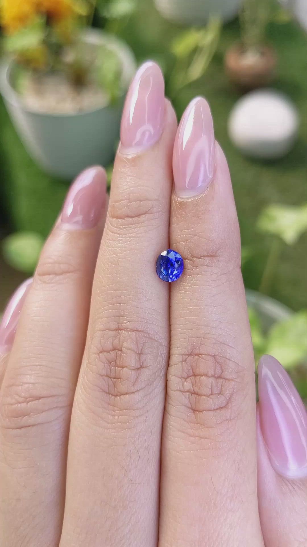 0.98 Ct. Blue Sapphire from Ceylon (Sri Lanka) Size Video