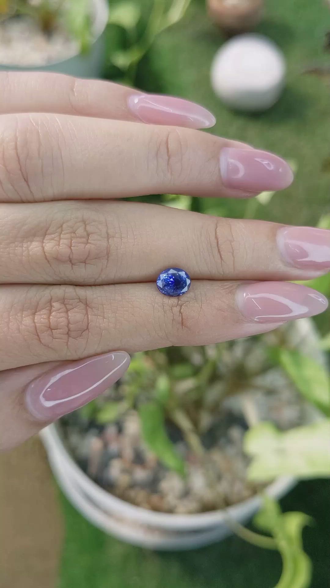 1.26 Ct. Blue Sapphire from Ceylon (Sri Lanka) Size Video