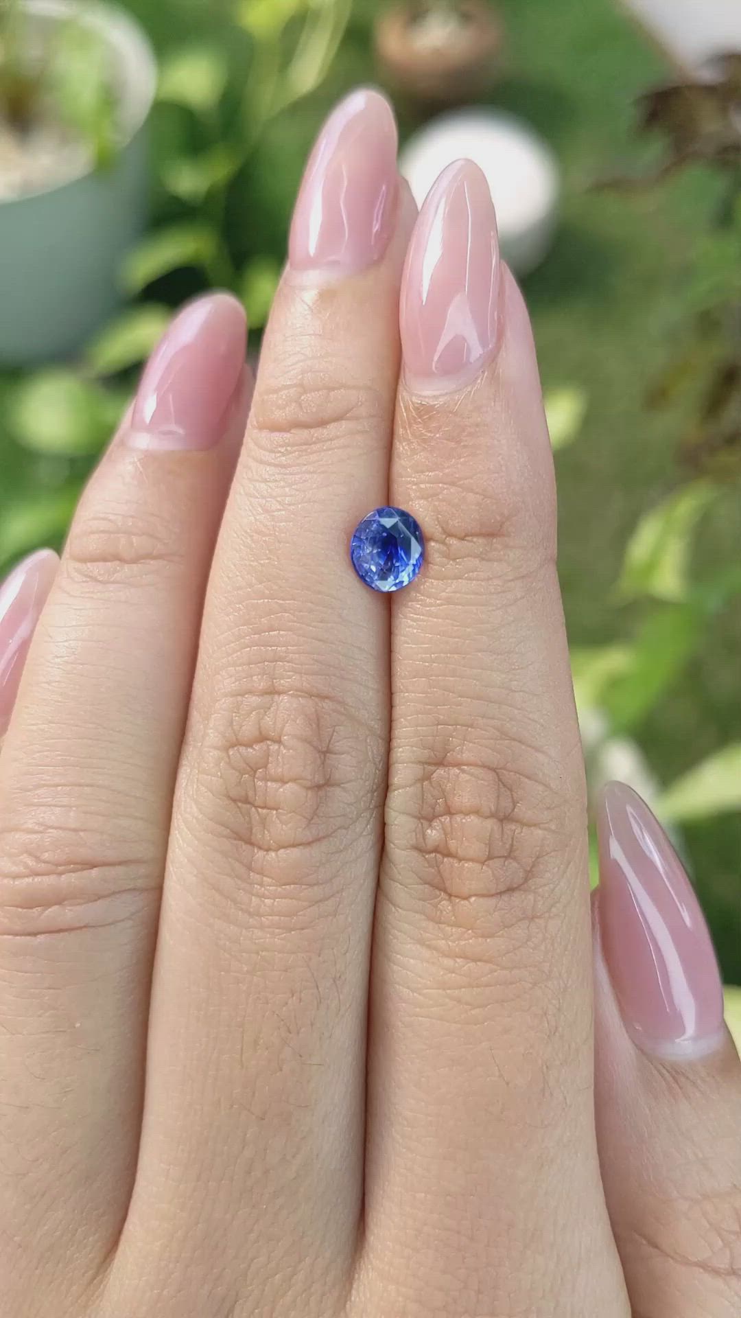1.26 Ct. Blue Sapphire from Ceylon (Sri Lanka) Size Video