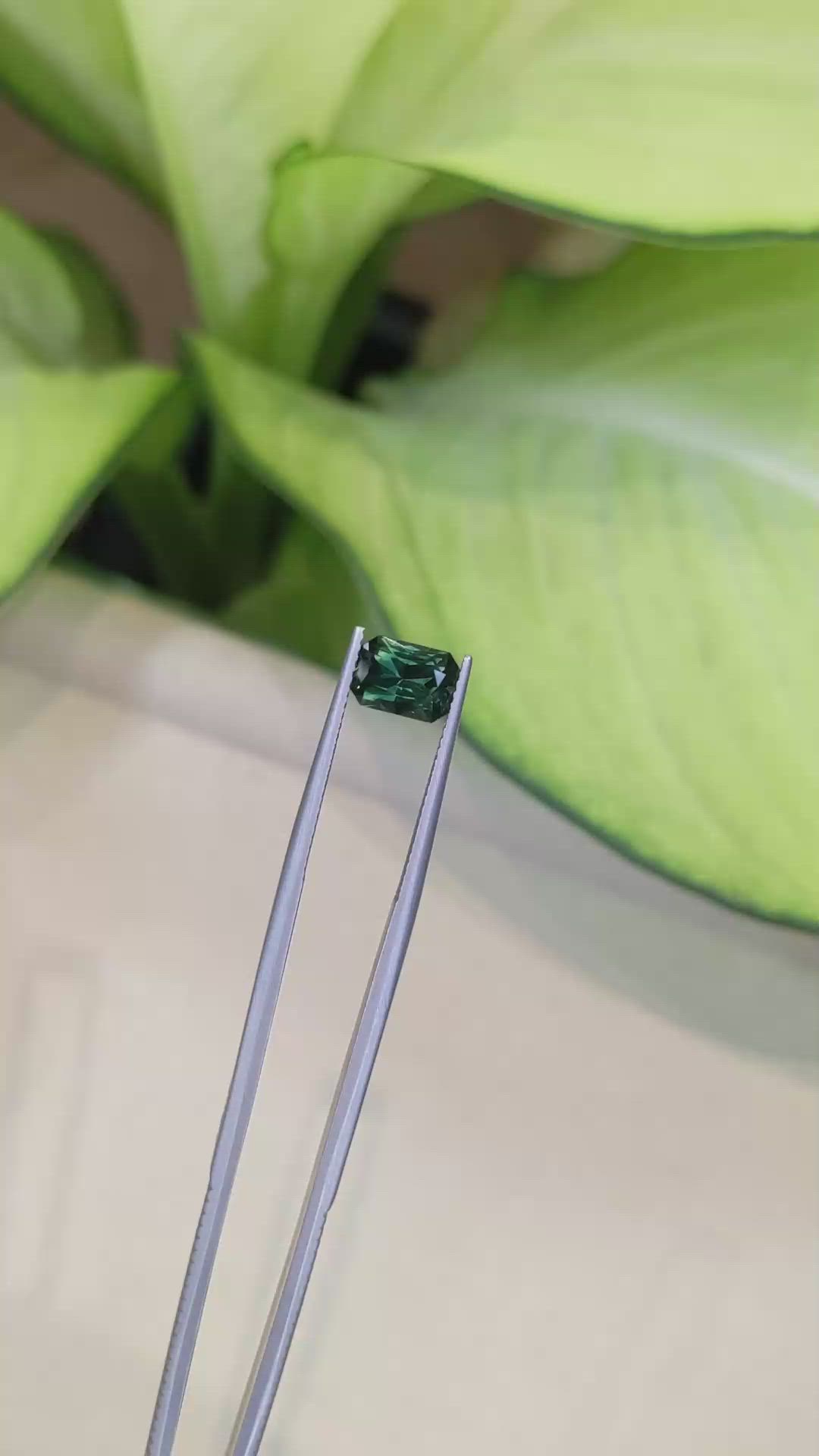 1.63 Ct. Green Sapphire from Ceylon (Sri Lanka) Size Video
