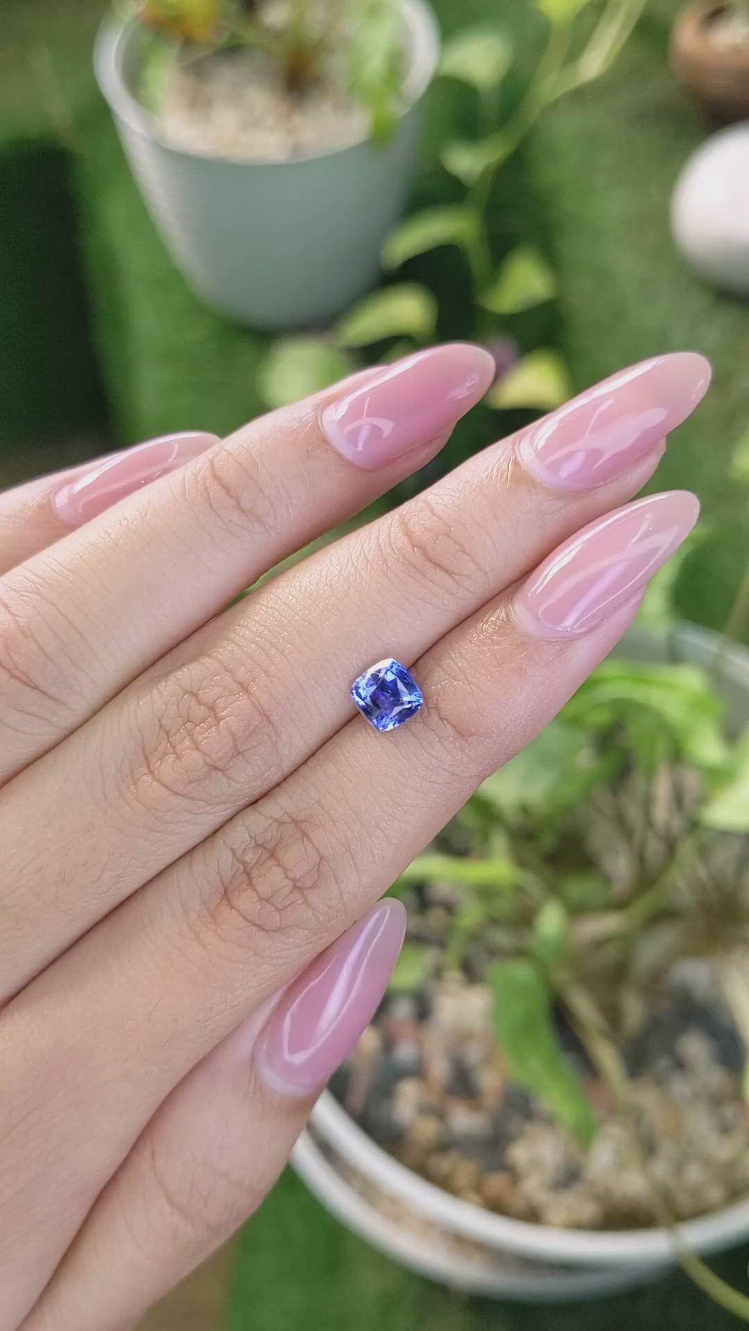1.28 Ct. Blue Sapphire from Ceylon (Sri Lanka) Size Video