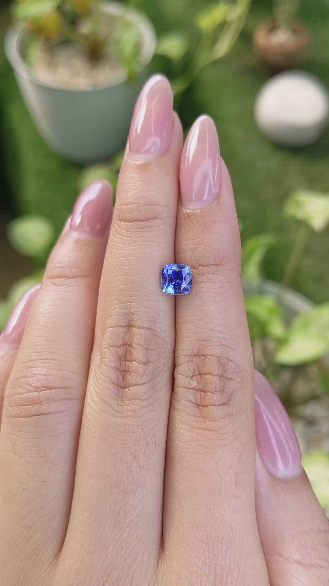 1.28 Ct. Blue Sapphire from Ceylon (Sri Lanka) Size Video