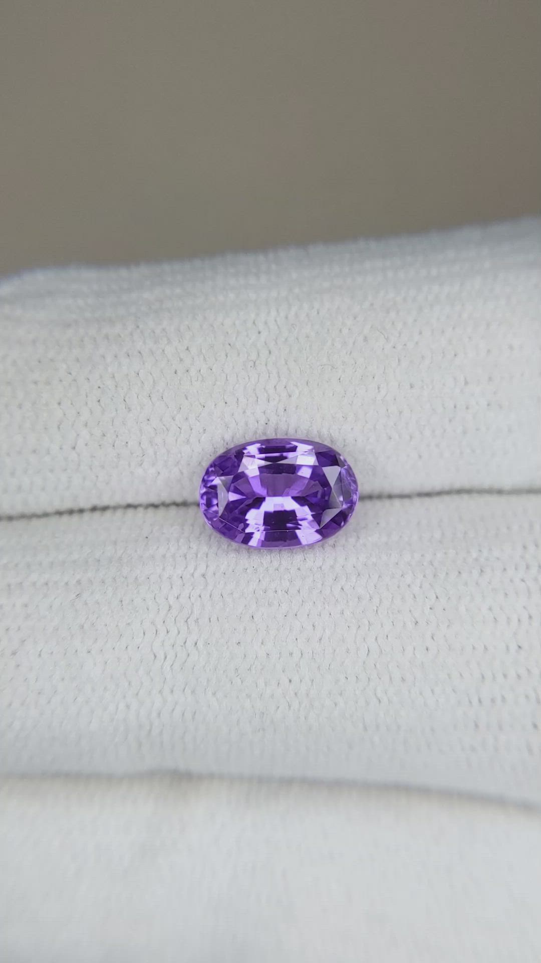 1.97 Ct. Purple Sapphire from Ceylon (Sri Lanka) Size Video