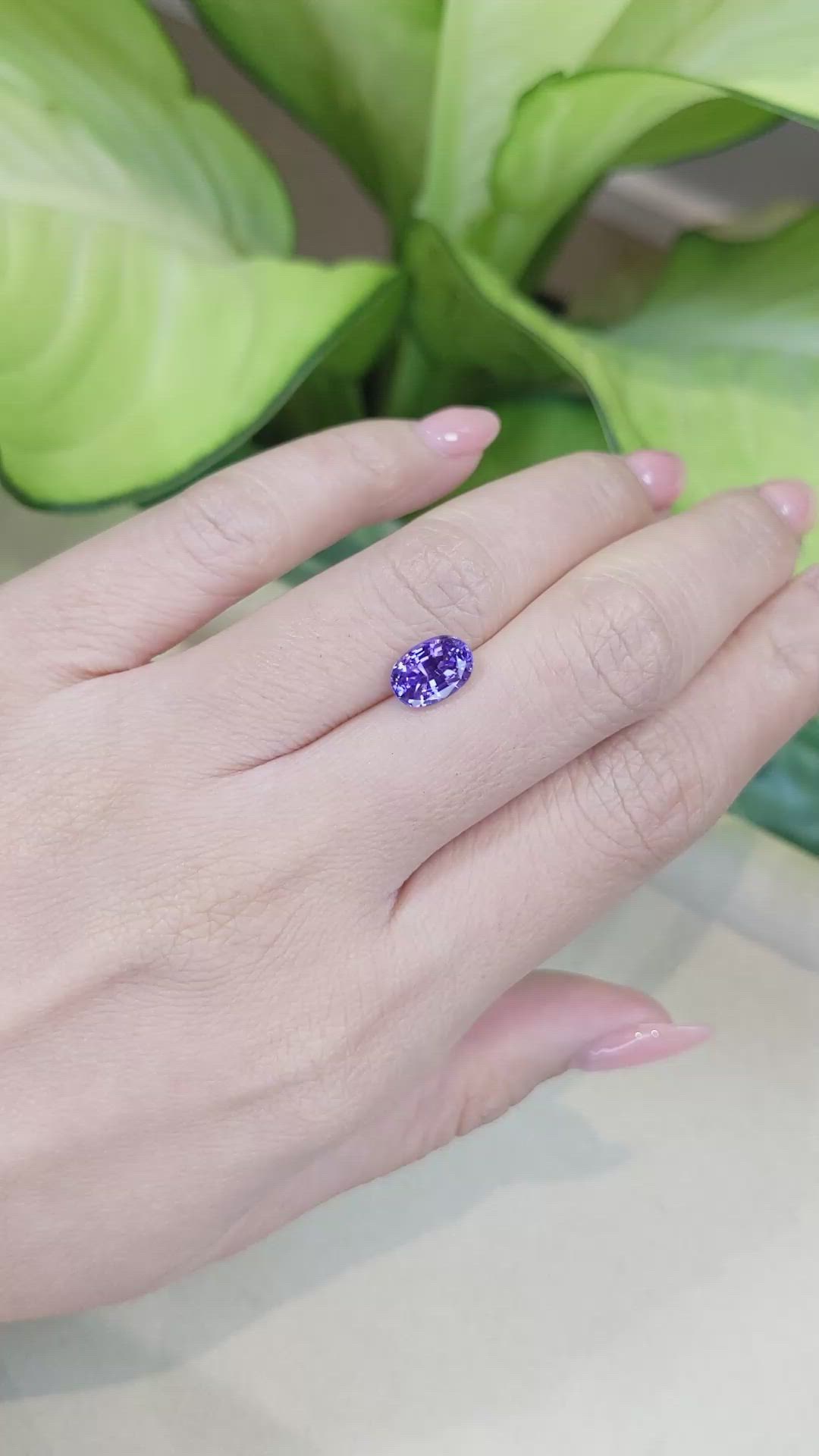 1.97 Ct. Purple Sapphire from Ceylon (Sri Lanka) Size Video