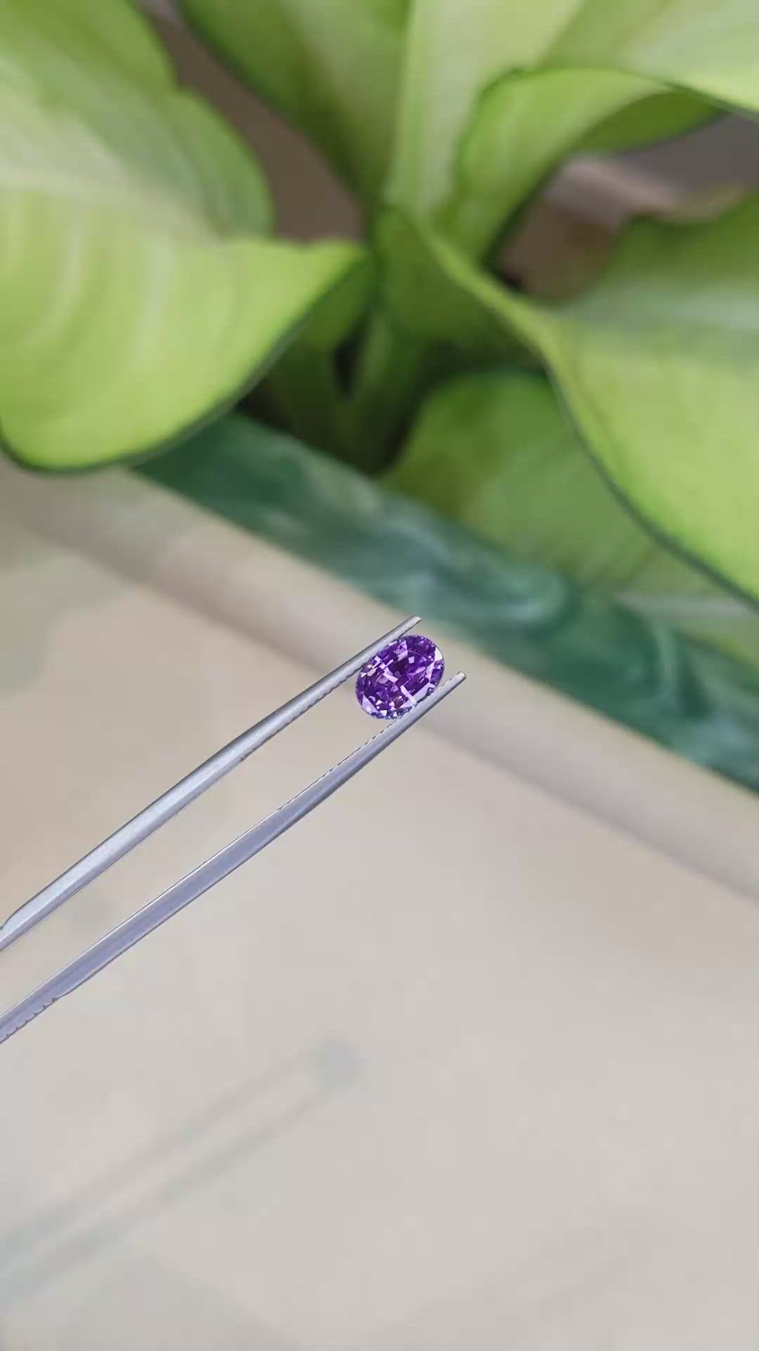 1.97 Ct. Purple Sapphire from Ceylon (Sri Lanka) Size Video