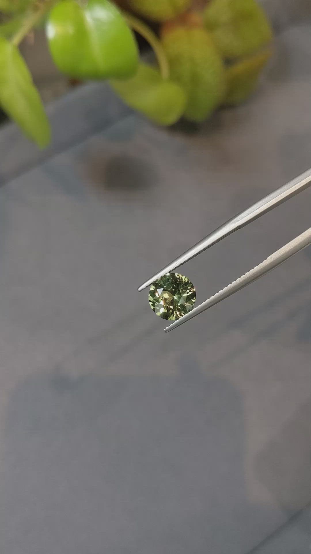 2.07 Ct. Yellowish Green Sapphire from Ceylon (Sri Lanka) Size Video