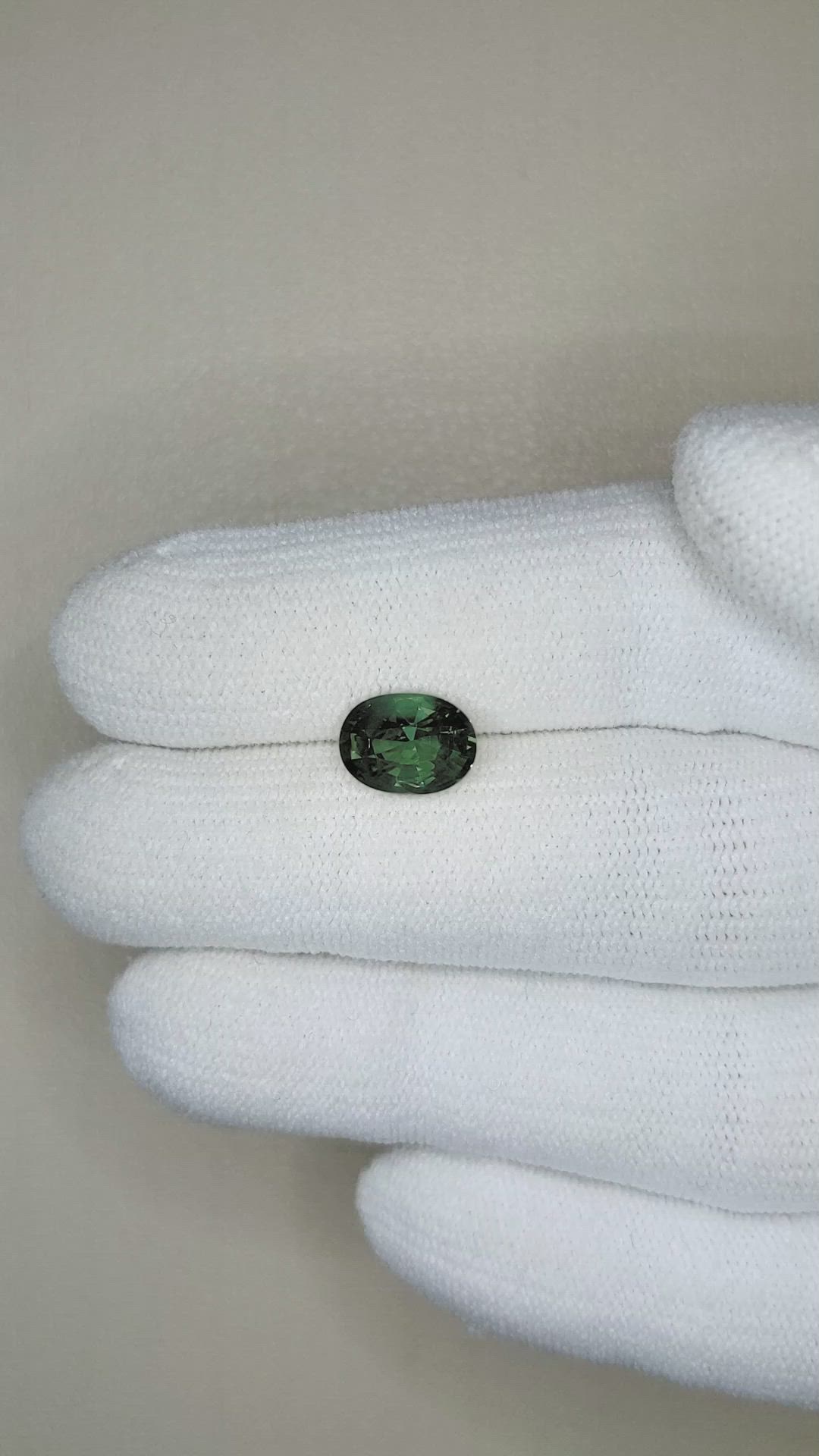 2.08 Ct. Green Sapphire from Ceylon (Sri Lanka) Size Video