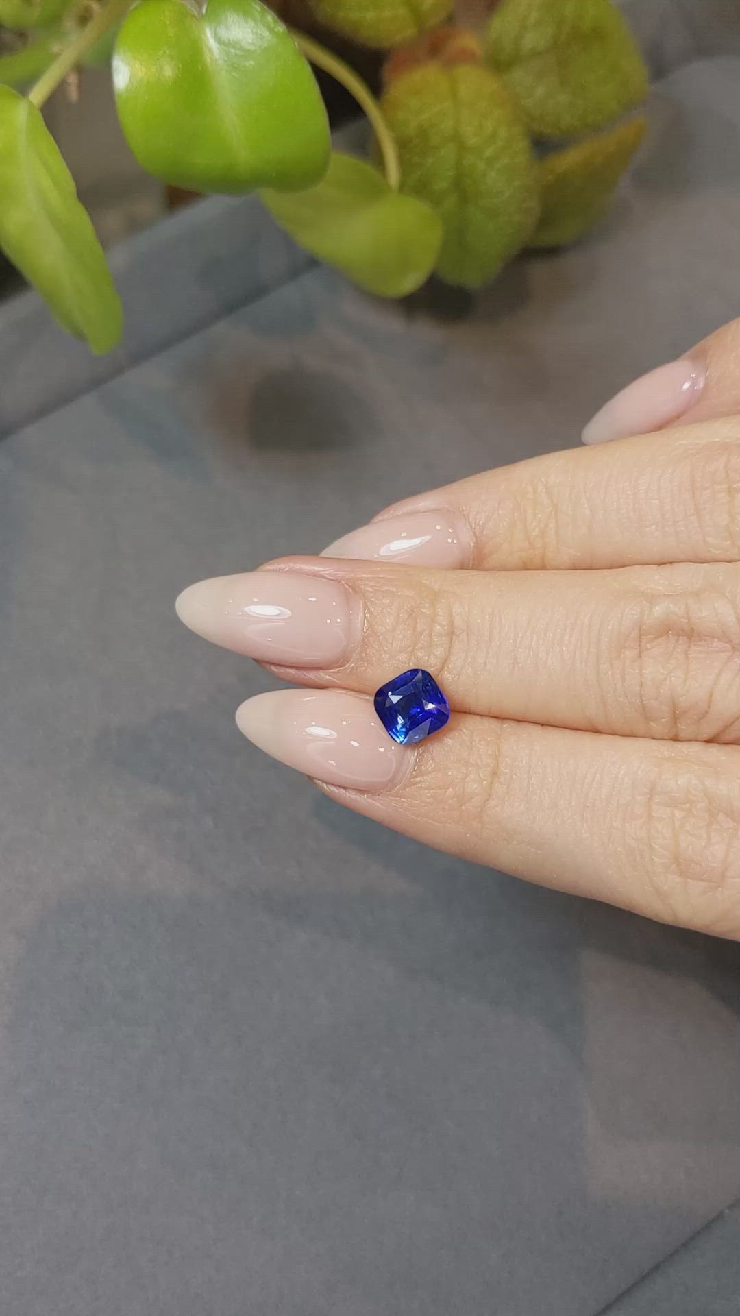 2.12 Ct. Blue Sapphire from Ceylon (Sri Lanka) Size Video