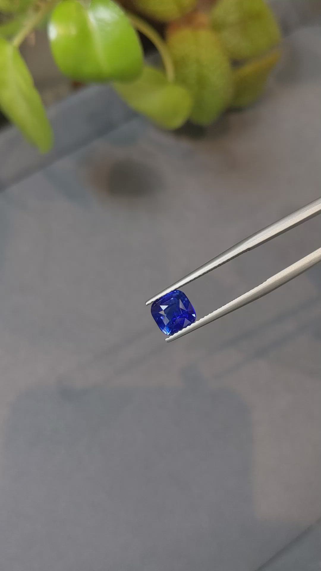 2.12 Ct. Blue Sapphire from Ceylon (Sri Lanka) Size Video