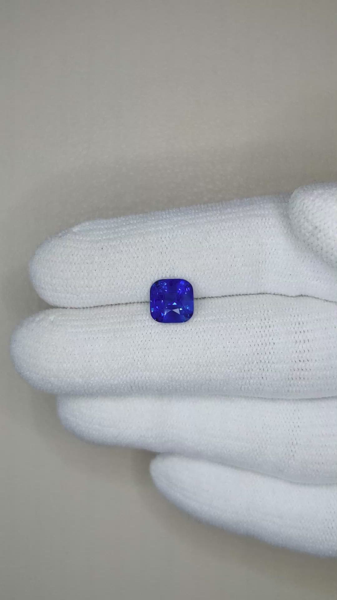 2.12 Ct. Blue Sapphire from Ceylon (Sri Lanka) Size Video