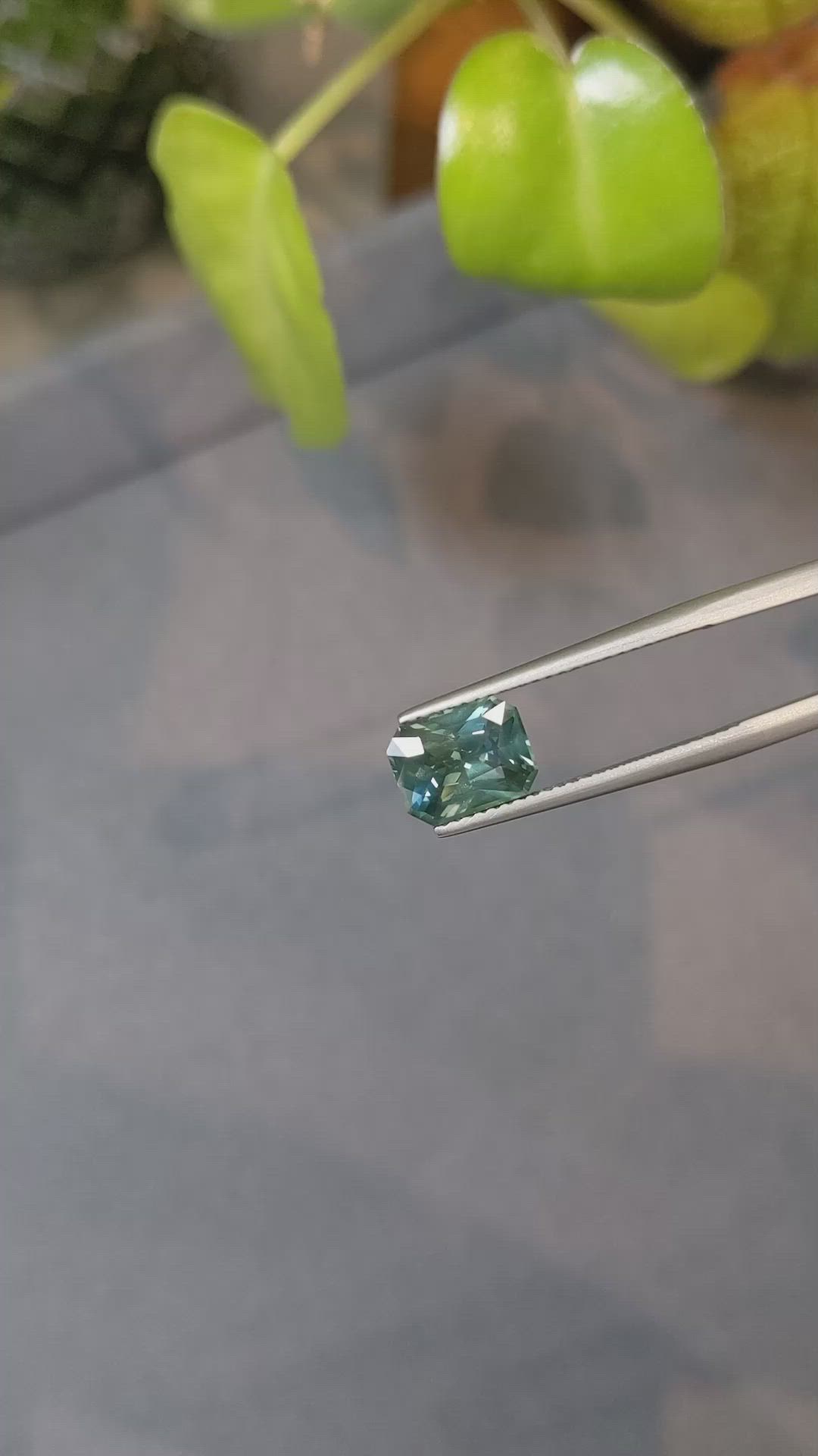 2.54 Ct. Bluish Green Sapphire from Ceylon (Sri Lanka) Size Video