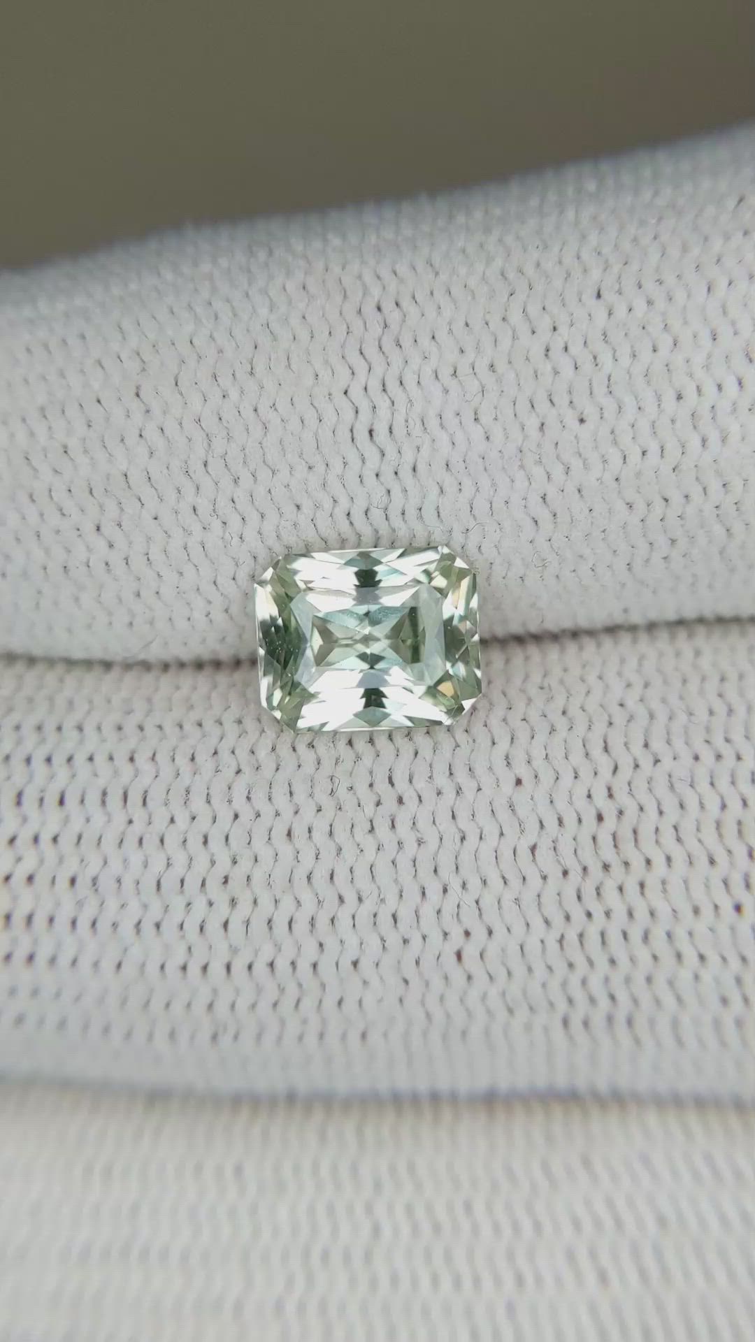 2.58 Ct. Green Sapphire from Ceylon (Sri Lanka) Size Video