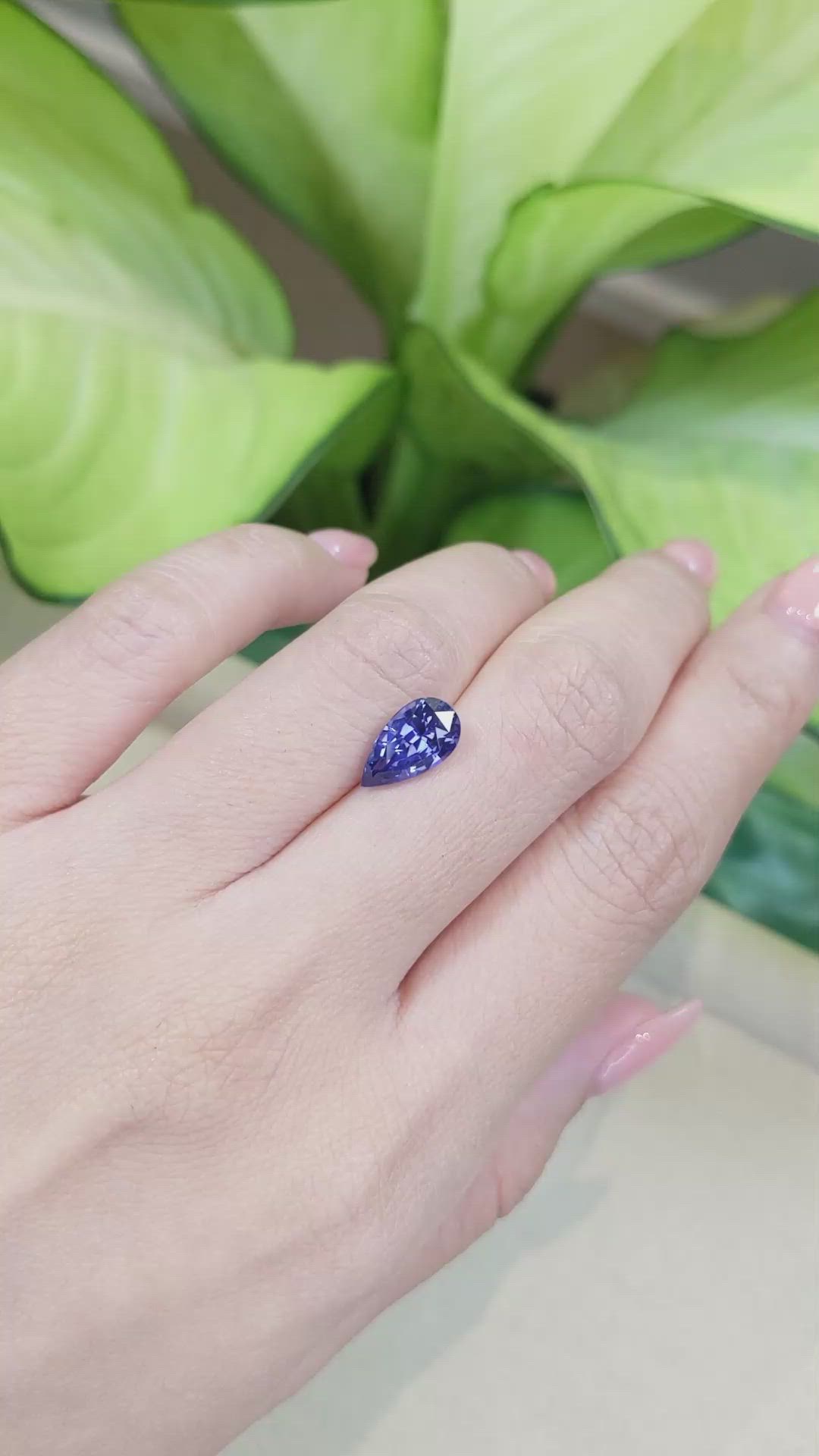 2.64 Ct. Blue Sapphire from Ceylon (Sri Lanka) Size Video