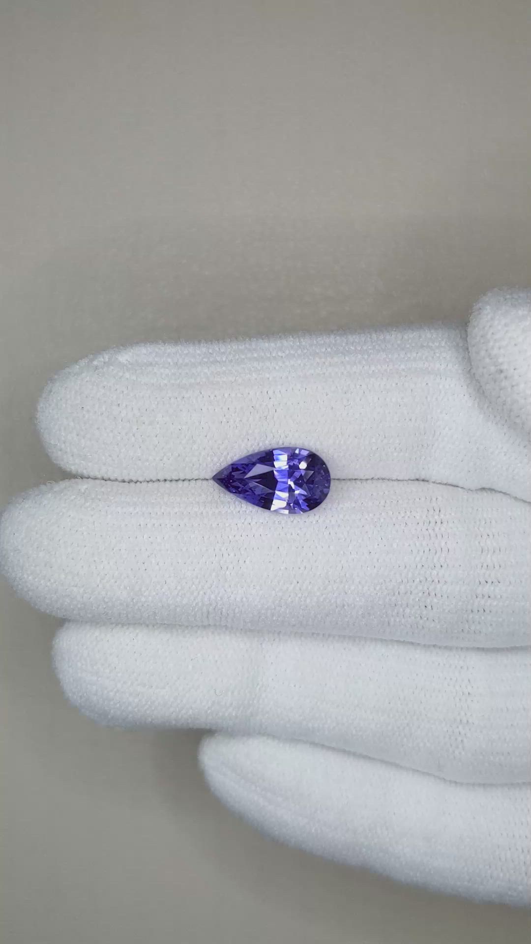 2.64 Ct. Blue Sapphire from Ceylon (Sri Lanka) Size Video