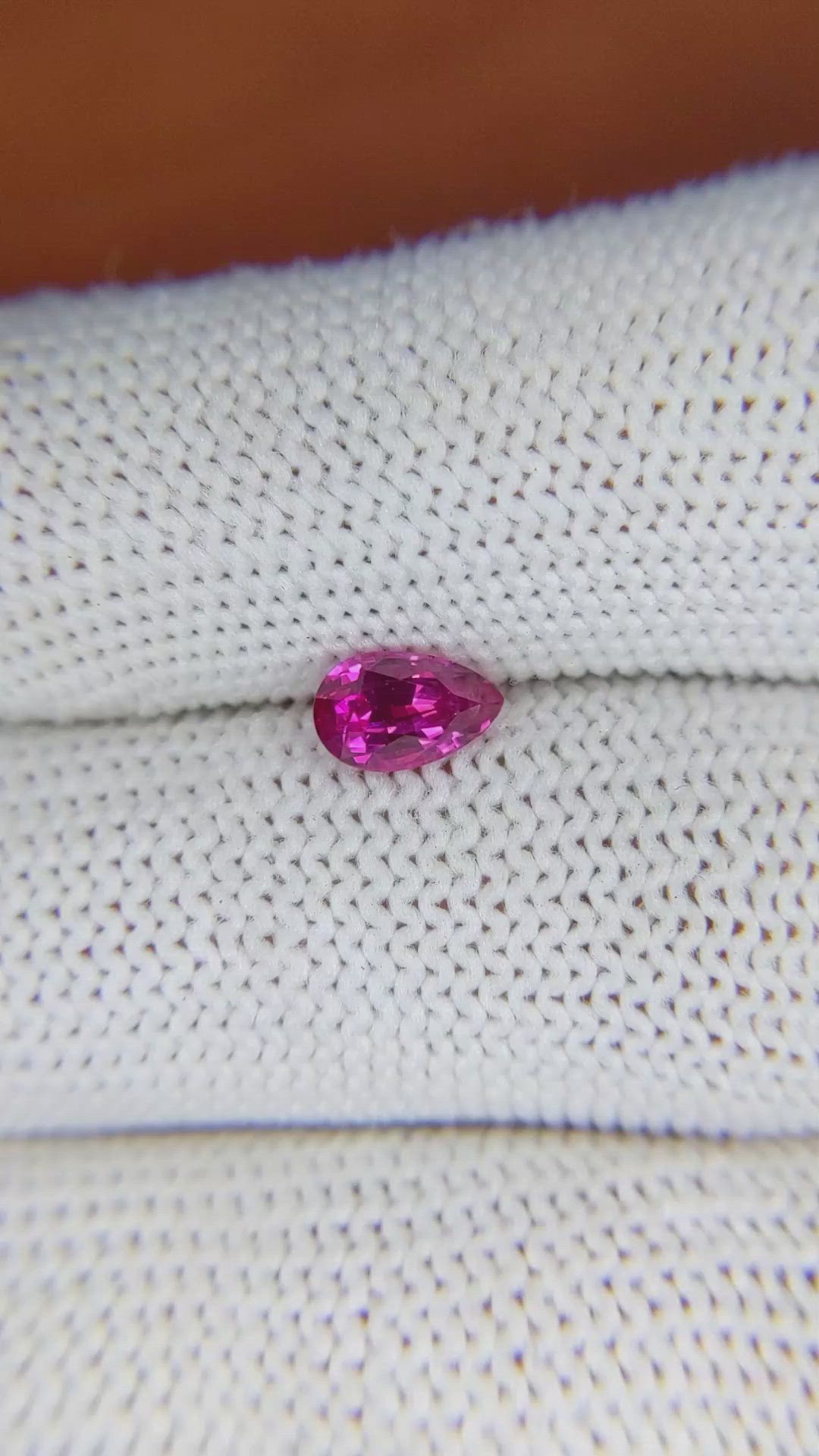 1.00 Ct. Pink Sapphire from Ceylon (Sri Lanka) Size Video