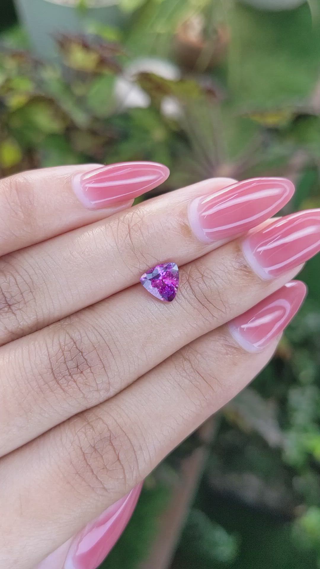 1.21 Ct. Purplish Pink Sapphire from Ceylon (Sri Lanka) Size Video