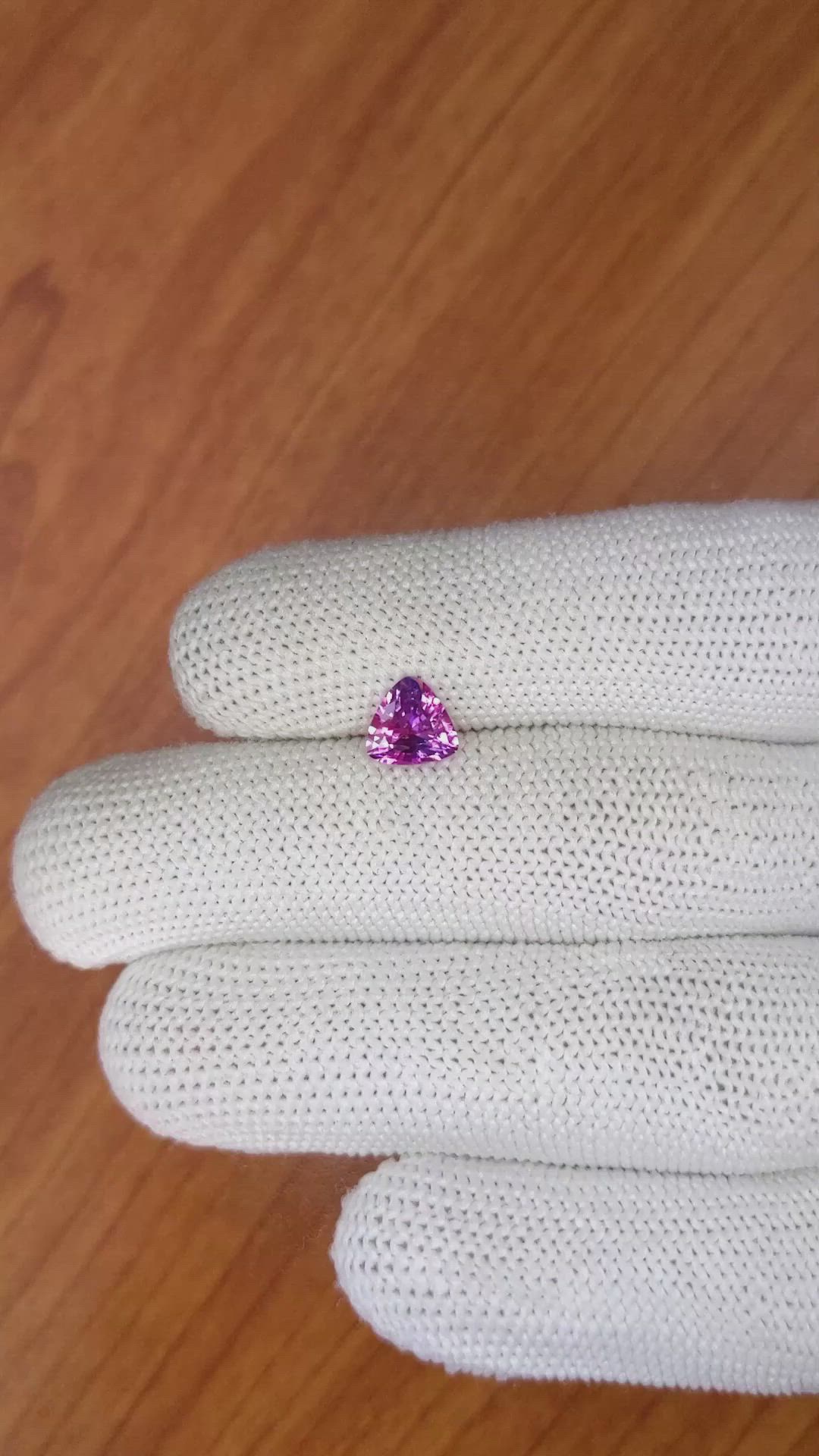 1.21 Ct. Purplish Pink Sapphire from Ceylon (Sri Lanka) Size Video