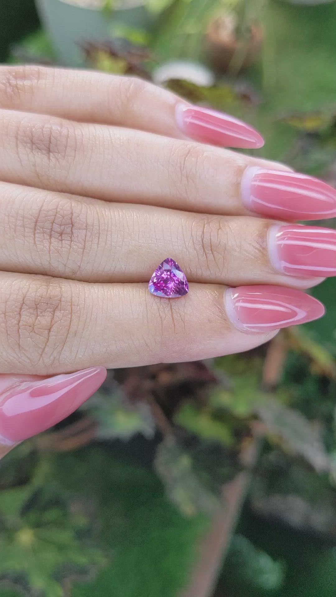 1.21 Ct. Purplish Pink Sapphire from Ceylon (Sri Lanka) Size Video