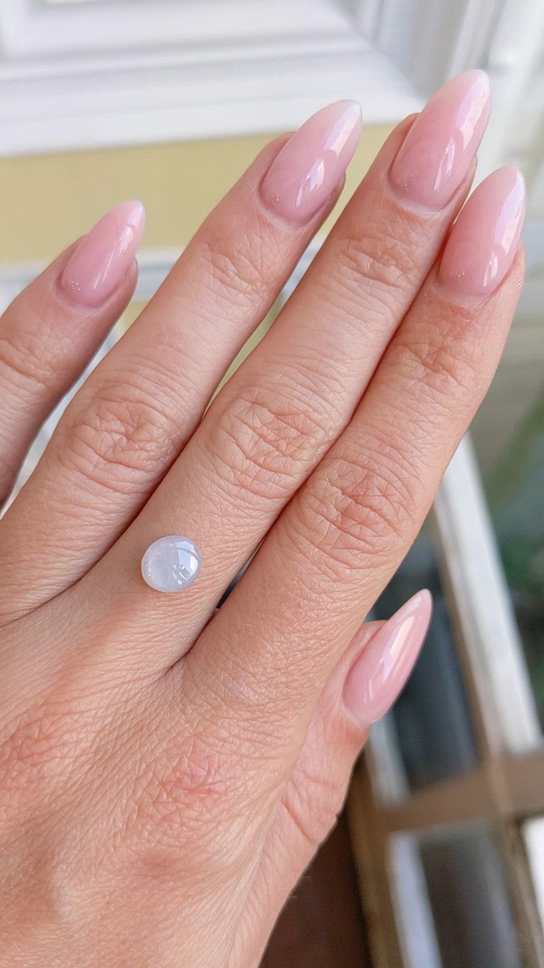 1.41 Ct. White Star Sapphire from Ceylon (Sri Lanka) Size Video