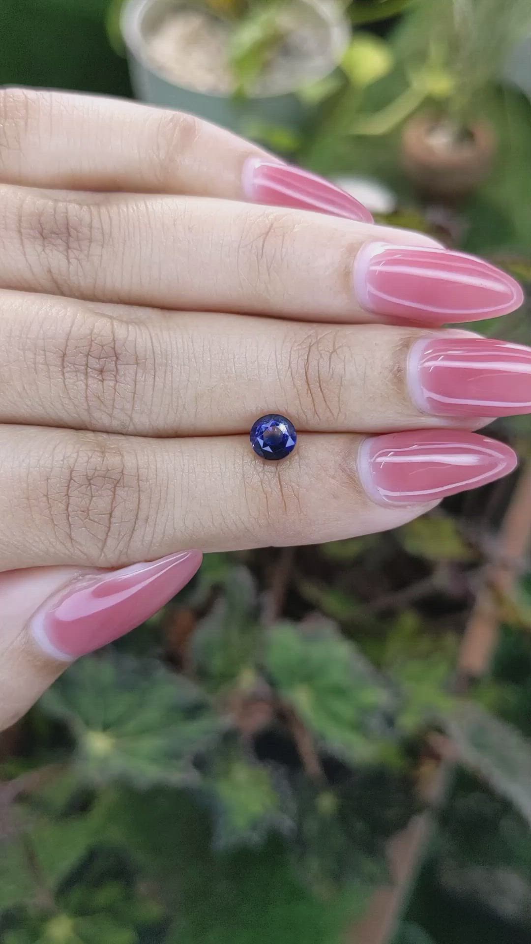 0.99 Ct. Blue Sapphire from Ceylon (Sri Lanka) Size Video
