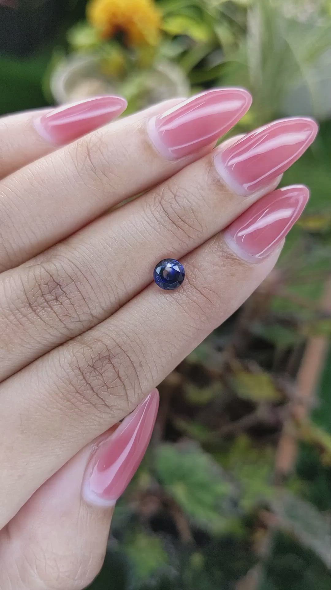 0.99 Ct. Blue Sapphire from Ceylon (Sri Lanka) Size Video