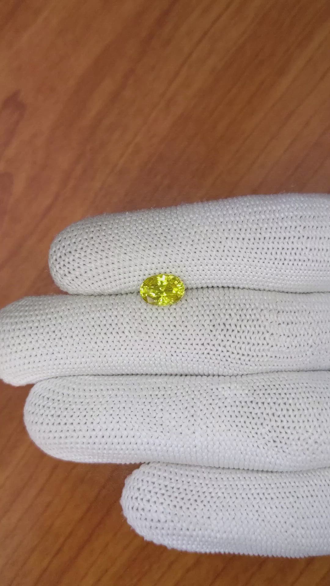 1.65 Ct. Yellow Sapphire from Ceylon (Sri Lanka) Size Video