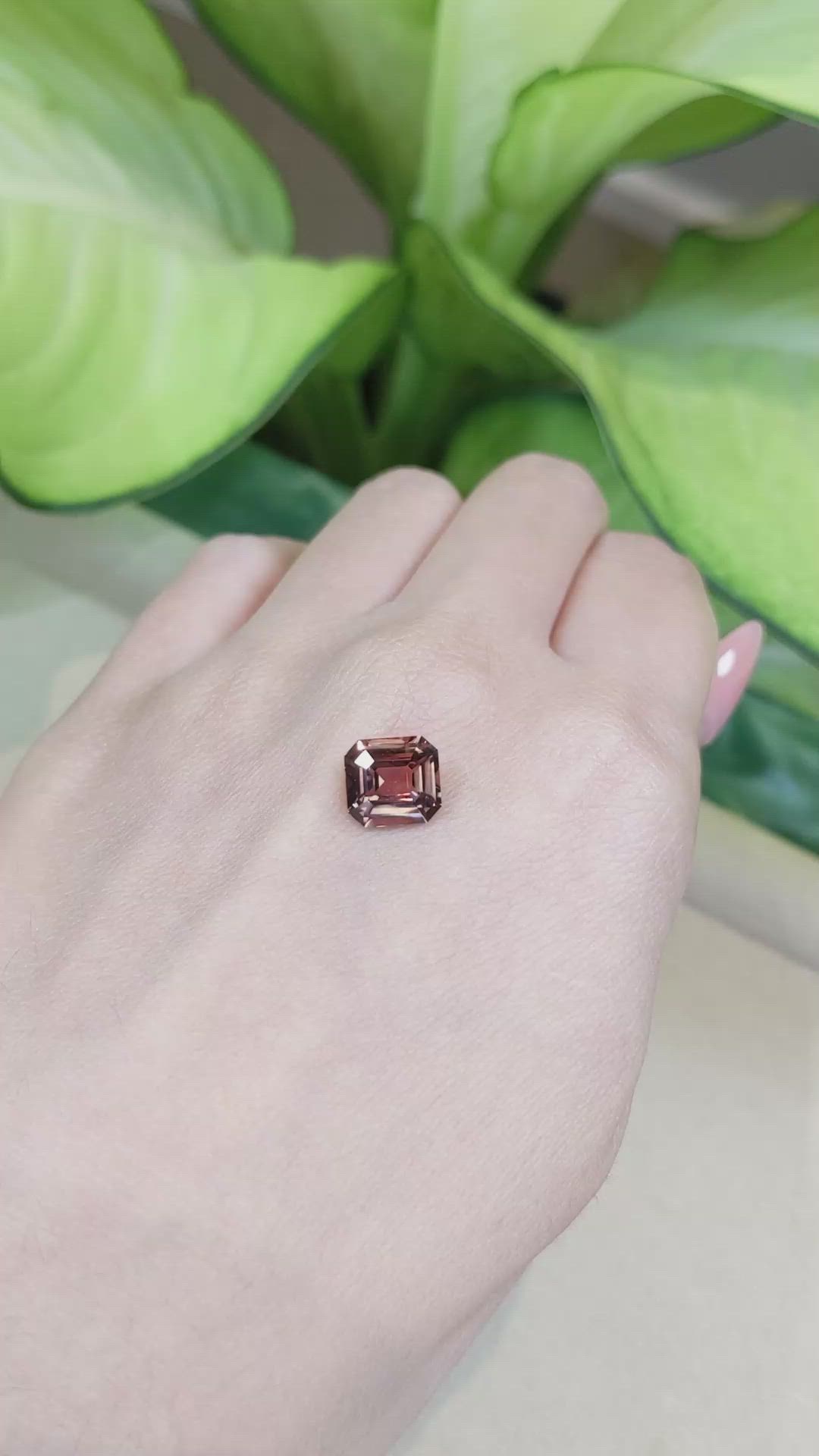 3.12 Ct. Orangish Brown Sapphire from Ceylon (Sri Lanka) Size Video