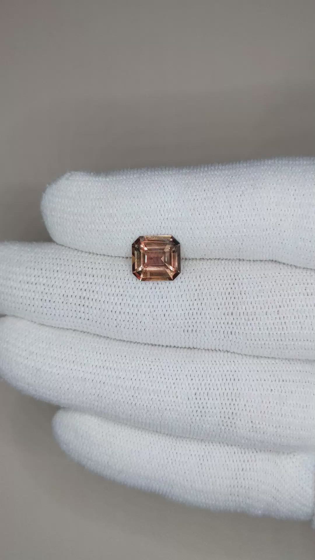3.12 Ct. Orangish Brown Sapphire from Ceylon (Sri Lanka) Size Video