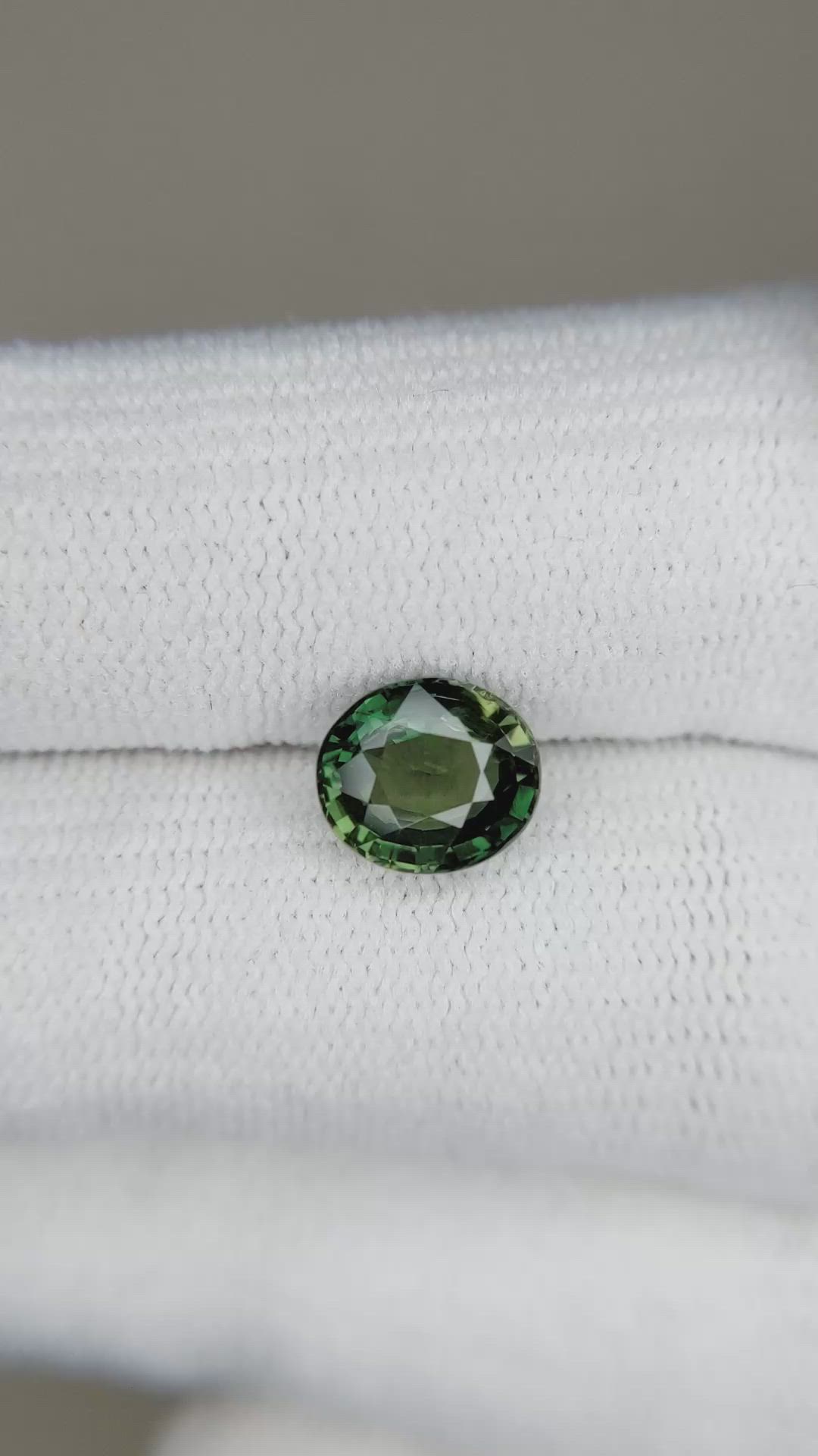 2.01 Ct. Green Sapphire from Ceylon (Sri Lanka) Size Video