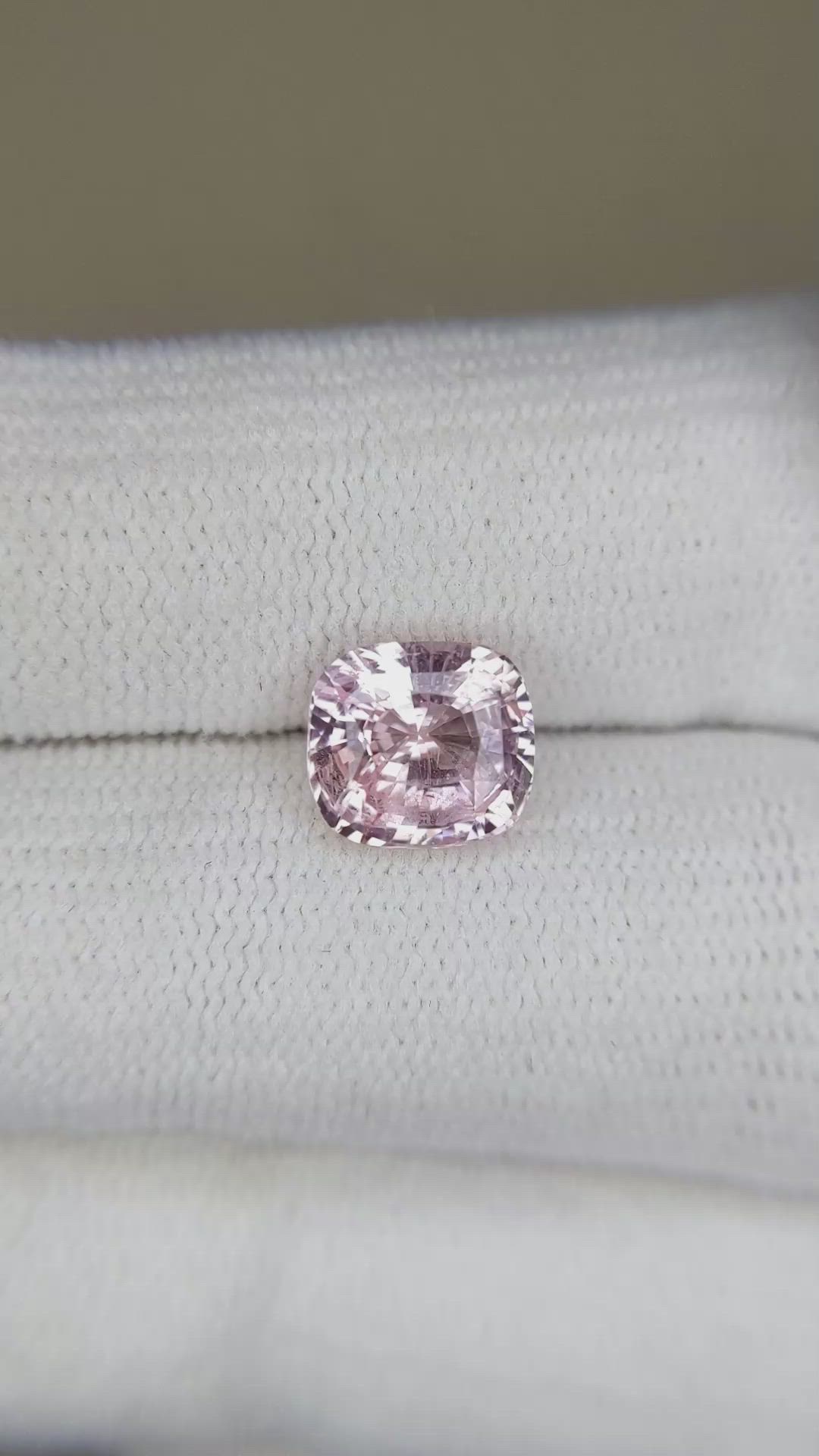 2.55 Ct. Pink Sapphire from Ceylon (Sri Lanka) Size Video