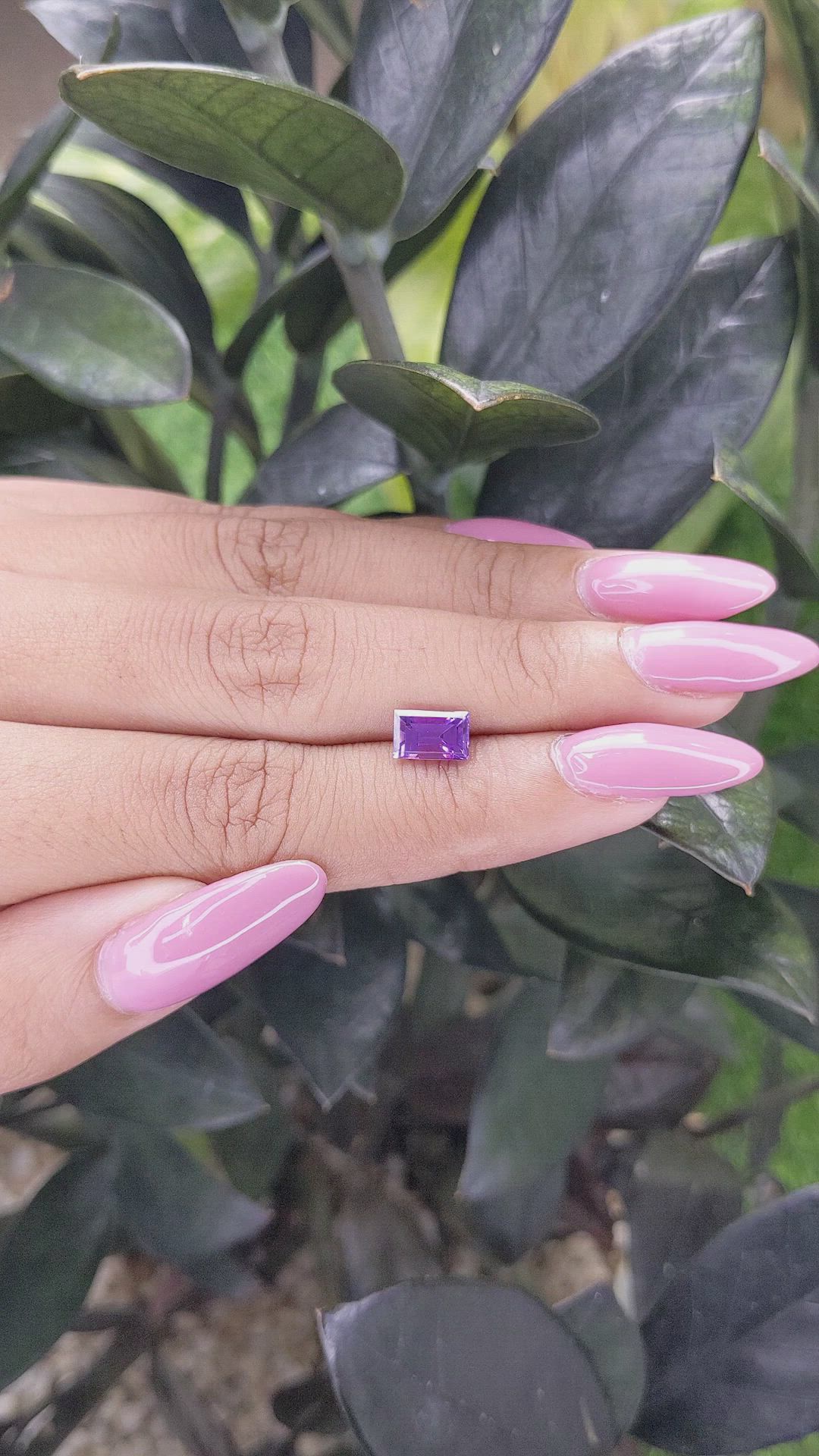 1.50 Ct. Purple Sapphire from Madagascar Size Video