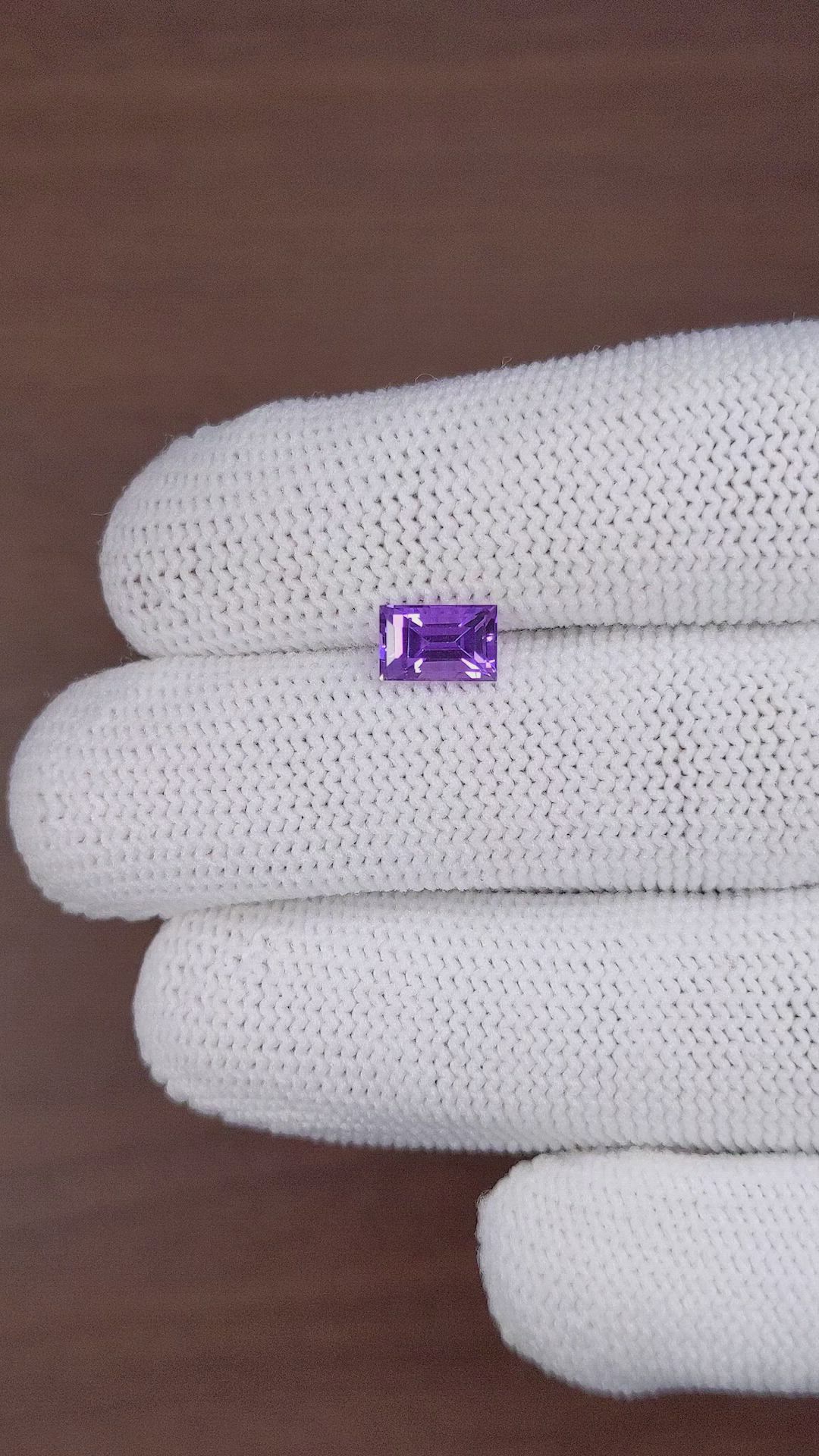 1.50 Ct. Purple Sapphire from Madagascar Size Video