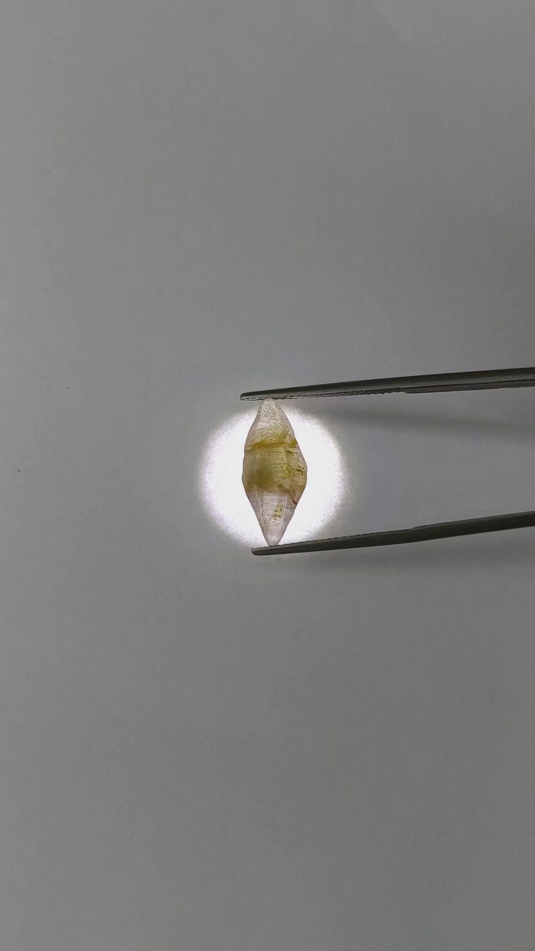 7.04 Ct. Yellow Sapphire Crystal from Ceylon (Sri Lanka) Size Video
