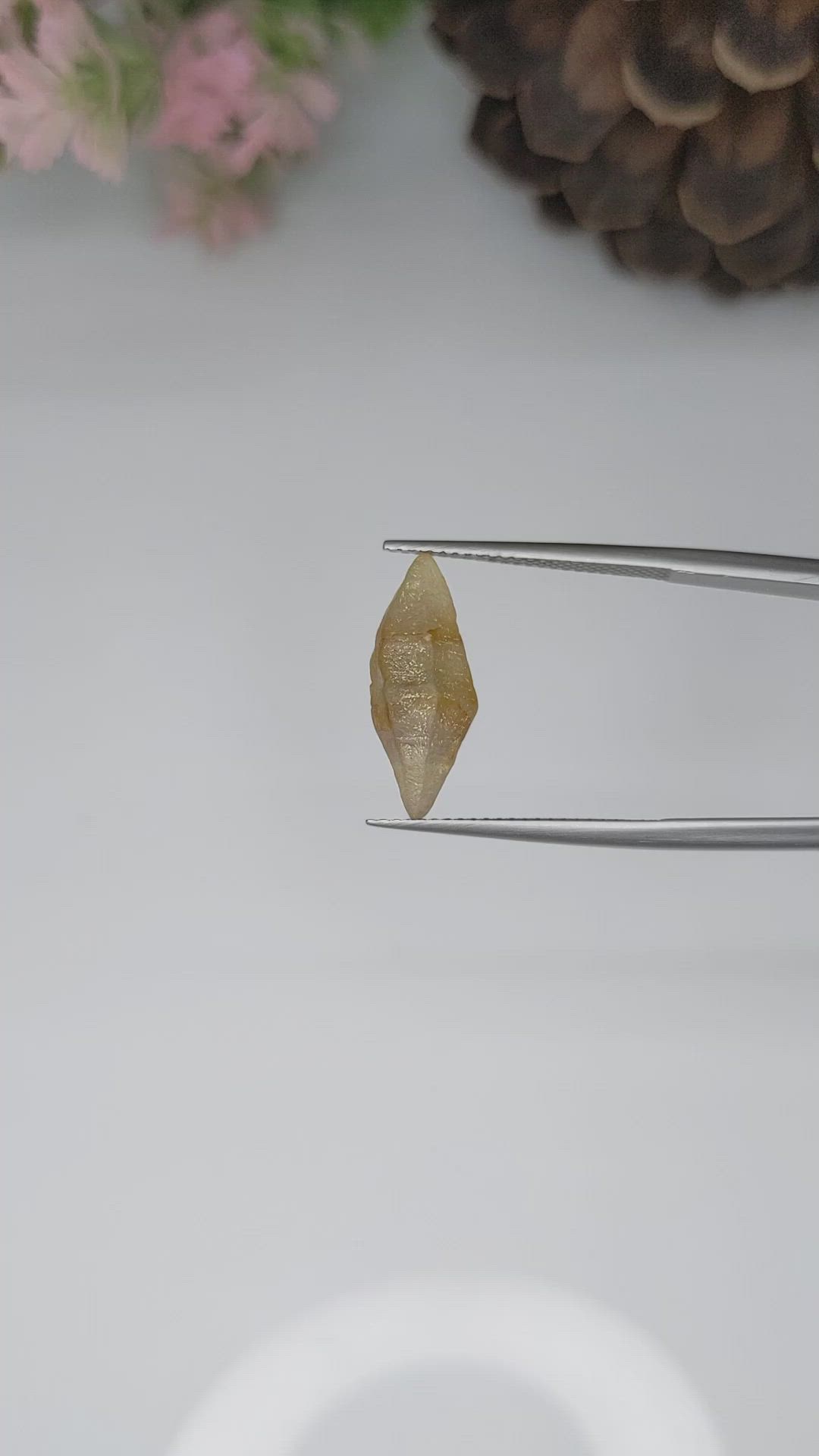 7.04 Ct. Yellow Sapphire Crystal from Ceylon (Sri Lanka) Size Video