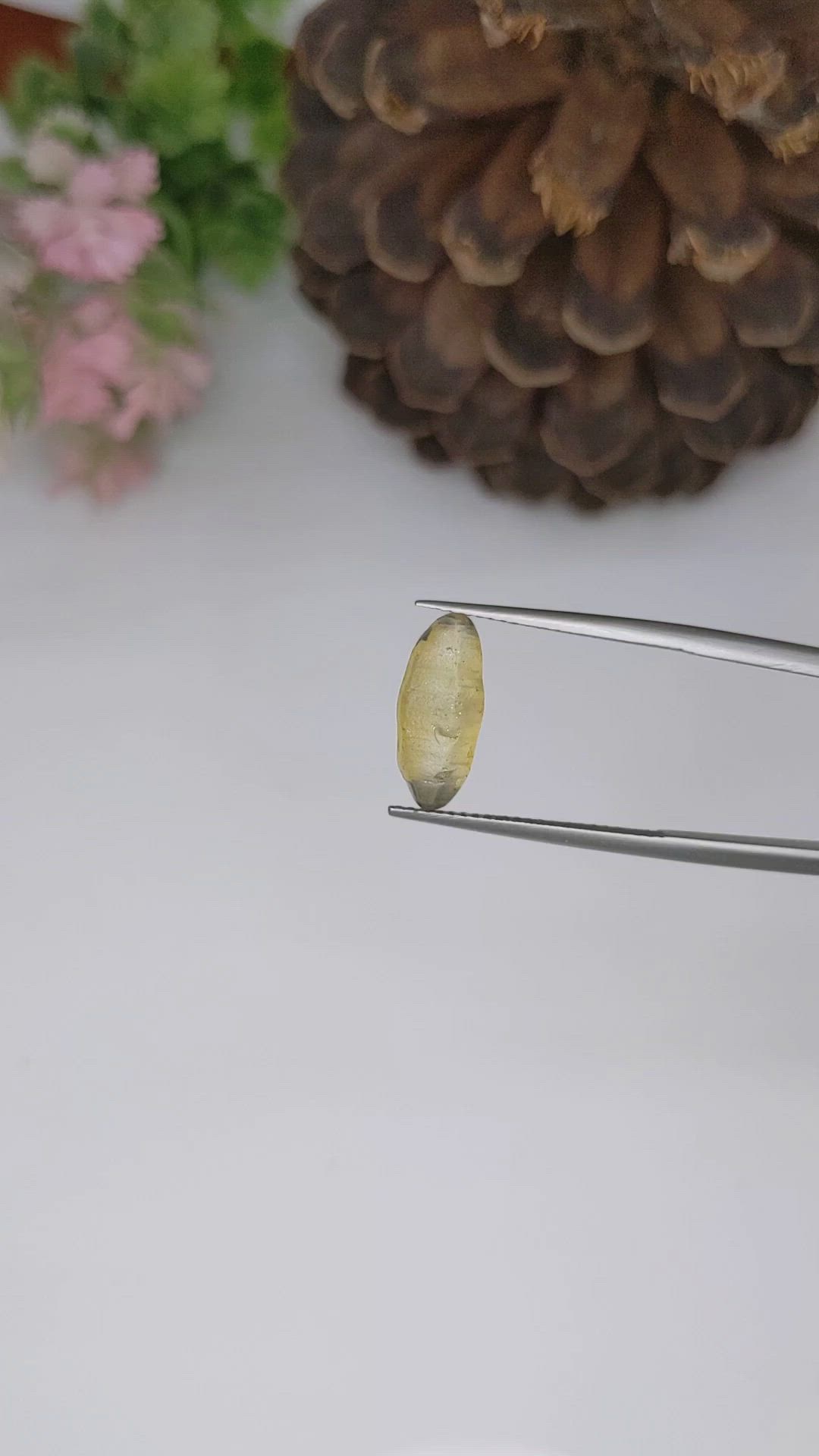 4.51 Ct. Bi Color Sapphire Crystal from Ceylon (Sri Lanka) Size Video