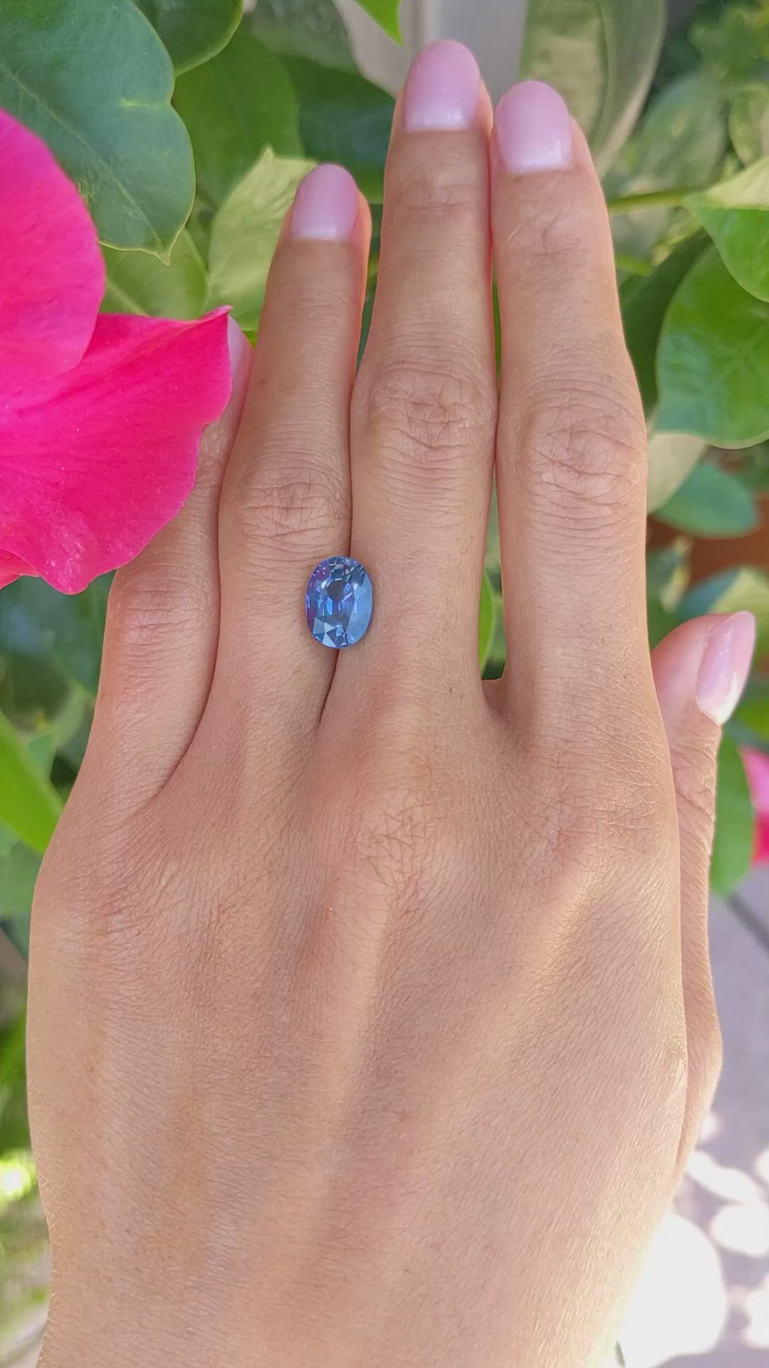 3.79 Ct. Bluish Green Sapphire from Australia Size Video