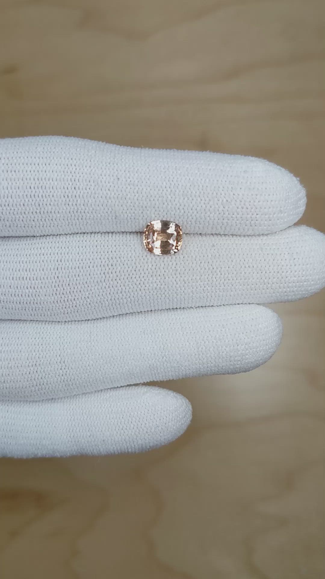 1.63 Ct. Padparadscha Sapphire from Ceylon (Sri Lanka) Size Video