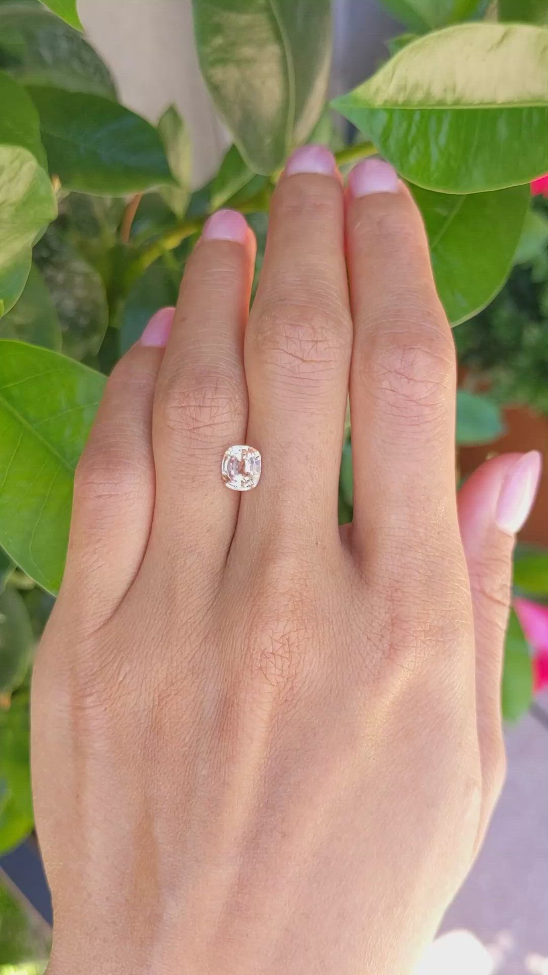 1.63 Ct. Padparadscha Sapphire from Ceylon (Sri Lanka) Size Video