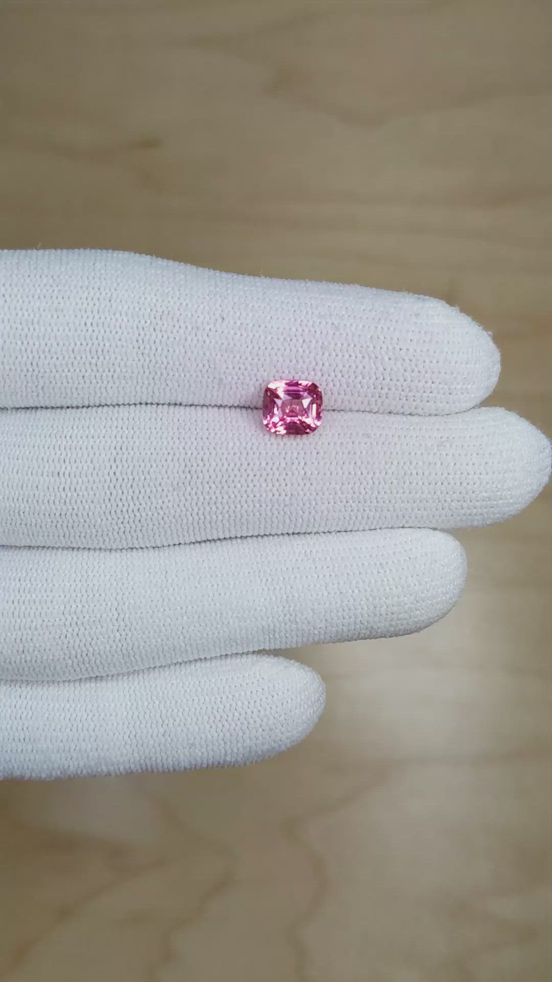 2.07 Ct. Pink Sapphire from Ceylon (Sri Lanka) Size Video