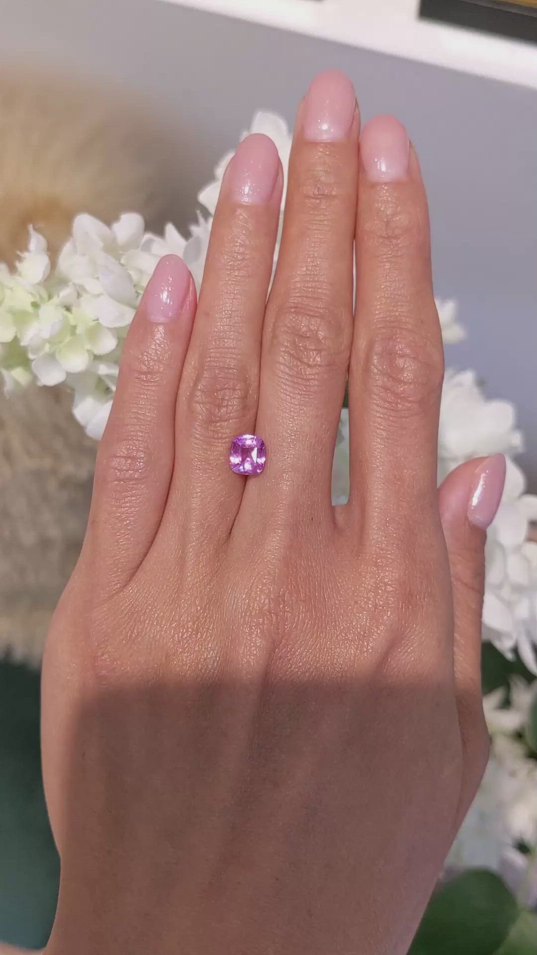 2.07 Ct. Pink Sapphire from Ceylon (Sri Lanka) Size Video