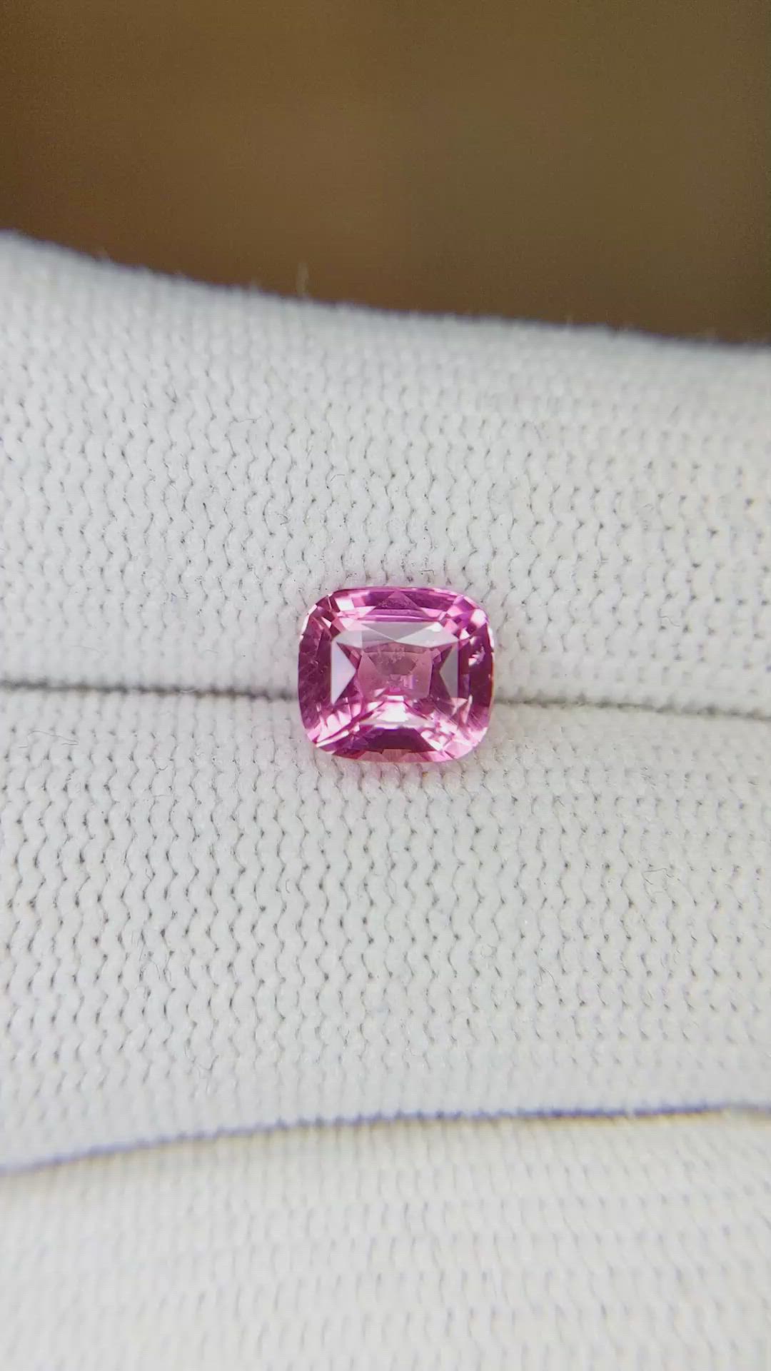 2.07 Ct. Pink Sapphire from Ceylon (Sri Lanka) Size Video