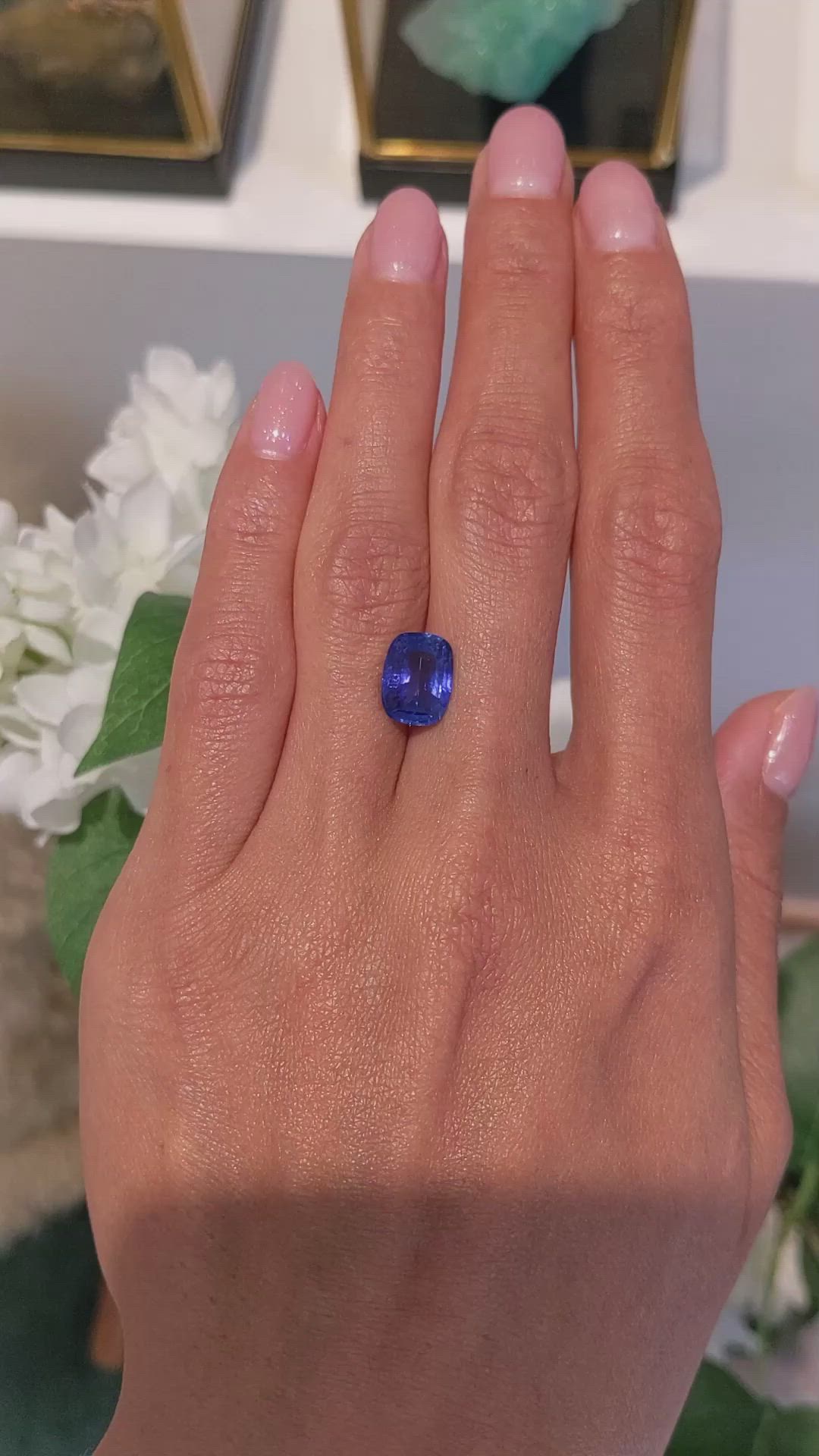 3.55 Ct. Blue Sapphire from Ceylon (Sri Lanka) Size Video