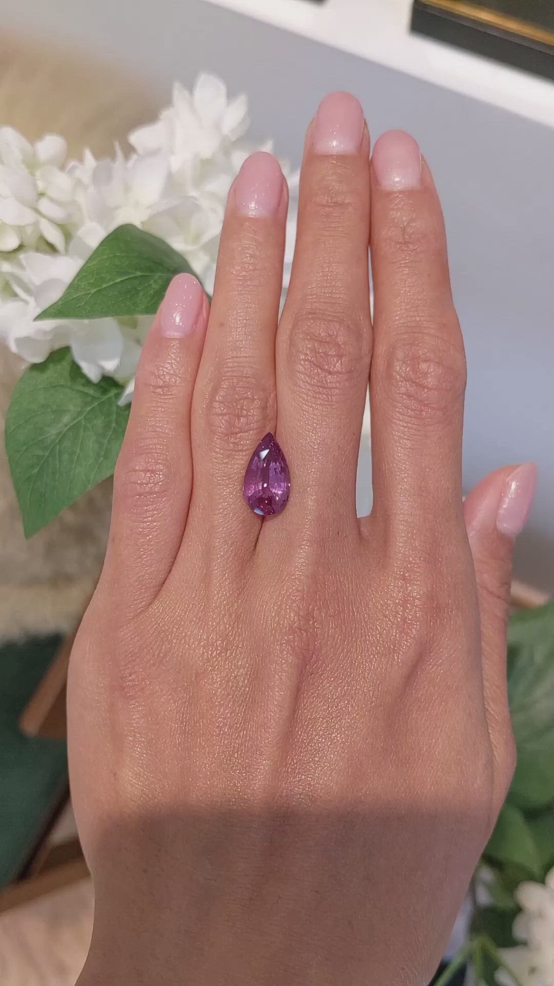5.08 Ct. Purplish Pink Sapphire from Ceylon (Sri Lanka) Size Video