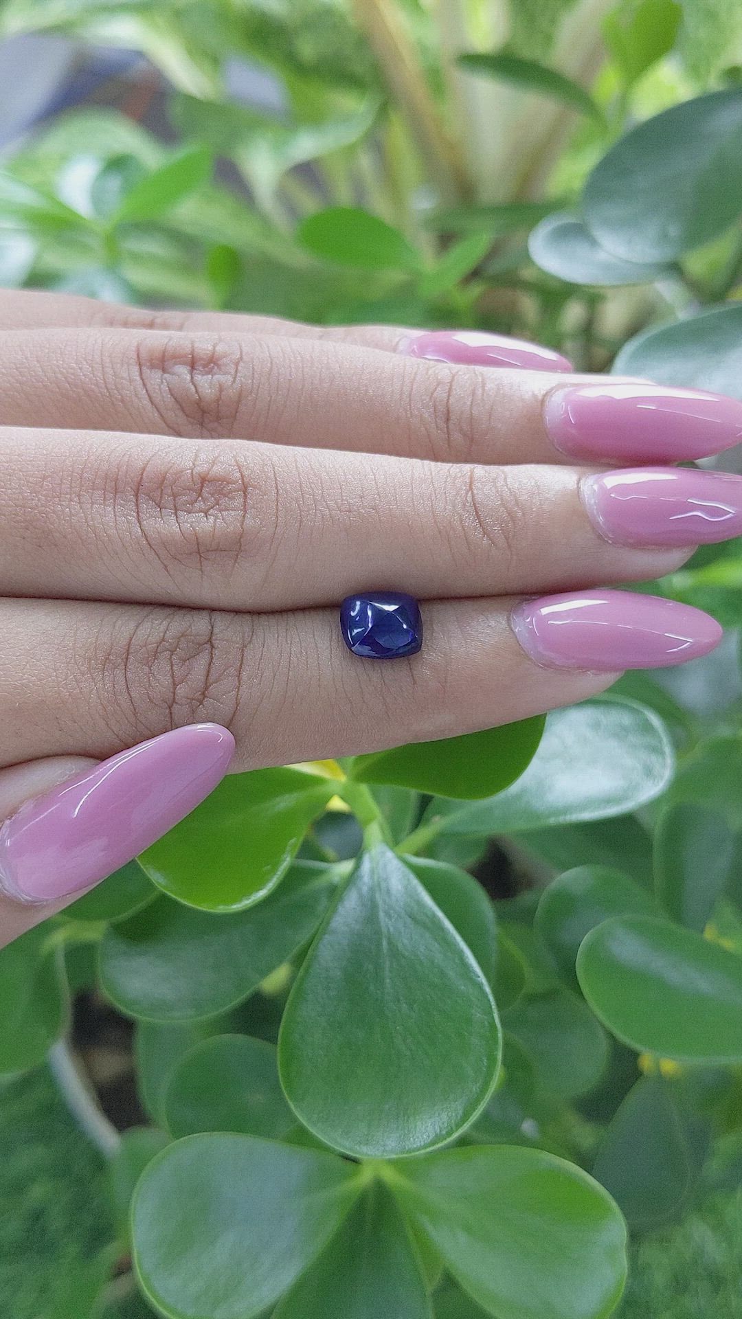 2.54 Ct. Blue Cabochon Sapphire from Madagascar Size Video