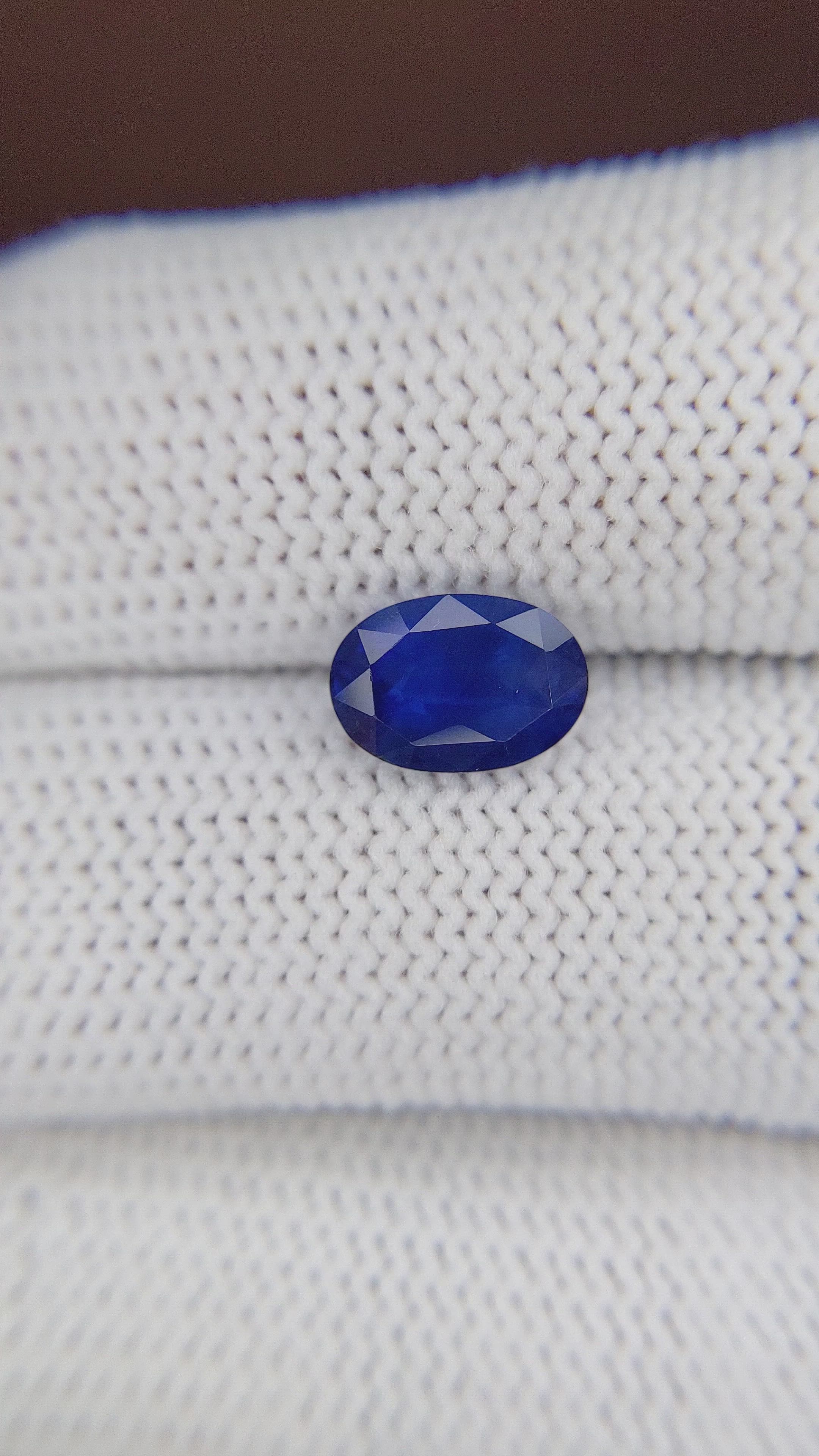 2.65 Ct. Blue Sapphire from Ceylon (Sri Lanka) Size Video